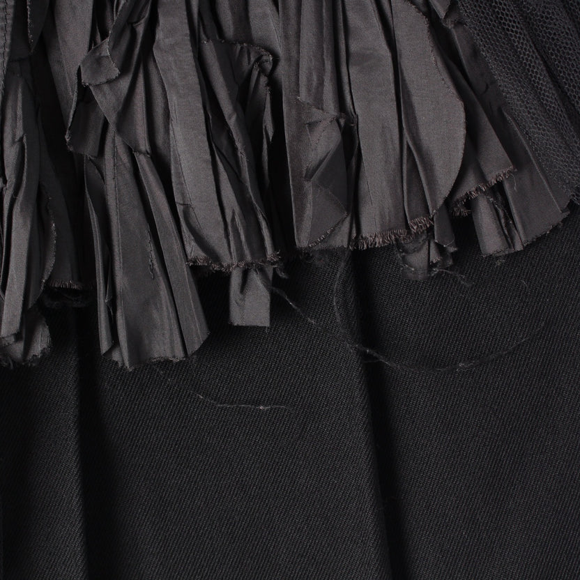 COMME des GARCONS 04AW wool Docking Design Pleated skirt black S