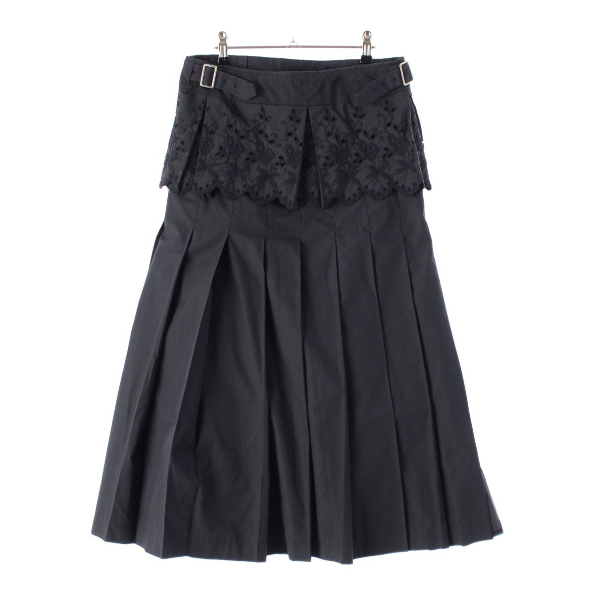 COMME des GARCONS 01W cotton Lace docking frill belt skirt black S