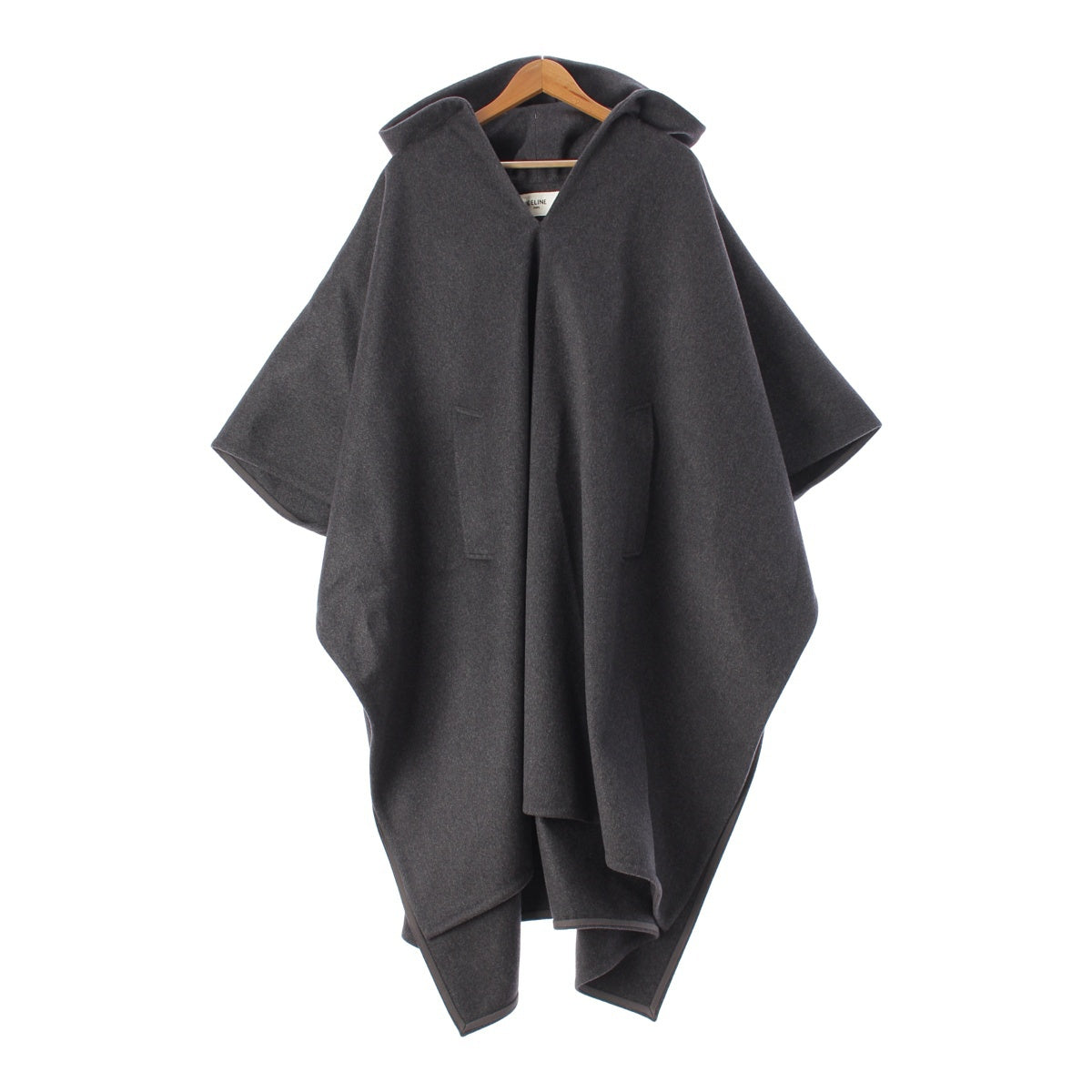 CELINE Cashmere Wool hood poncho Coats Tops 2M300943C gray 36