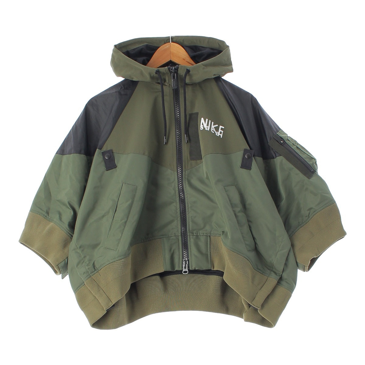 Sacai × NIKE Logo print hood ma1 Blouson DQ9049-325 khaki S