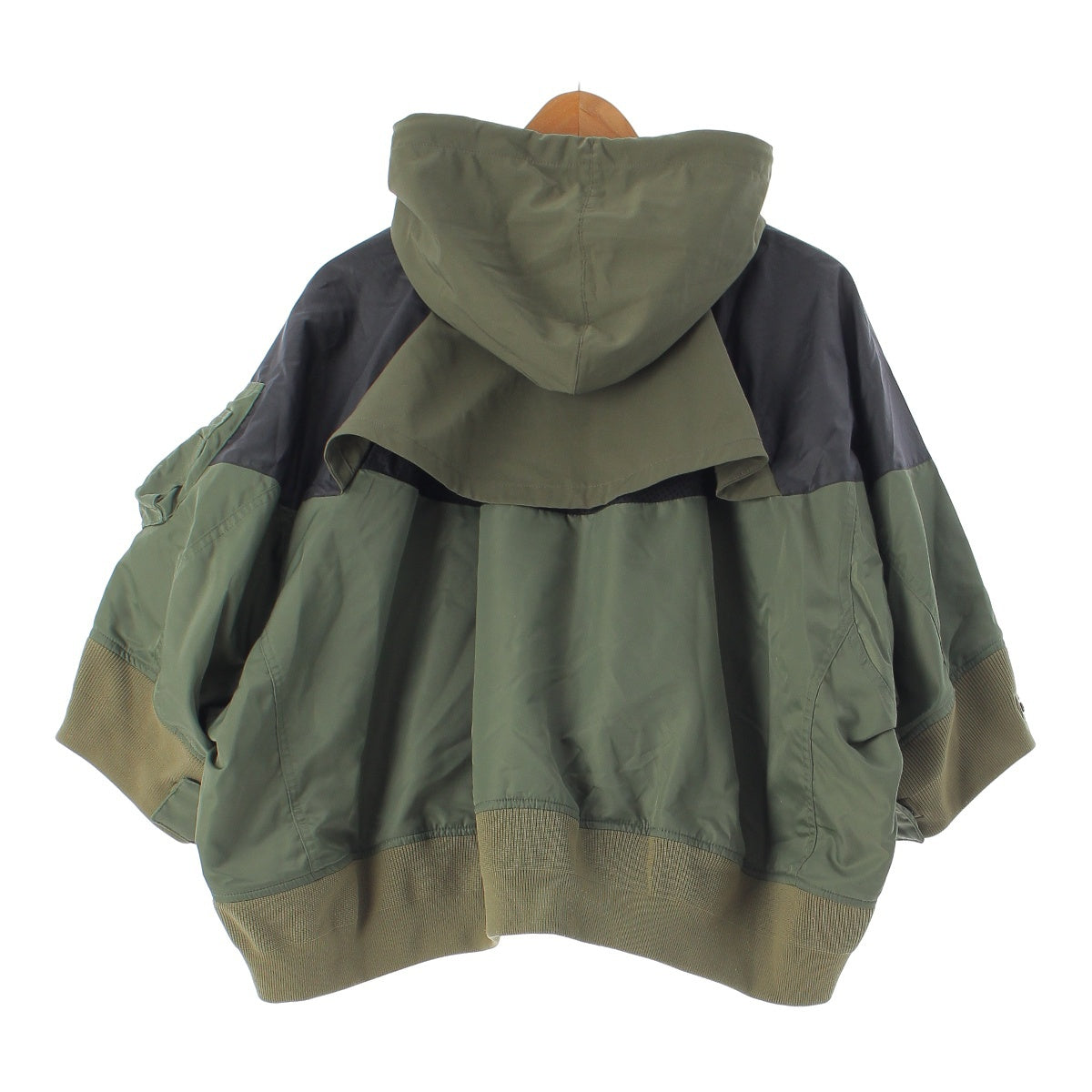 Sacai × NIKE Logo print hood ma1 Blouson DQ9049-325 khaki S