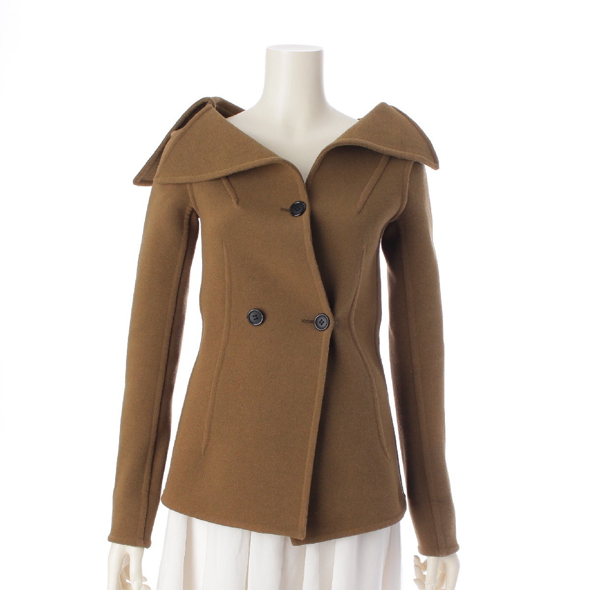 CELINE 14 years Phoebe period Virgin wool Foldover Color Jacket outer 2 5L50 Brown 34