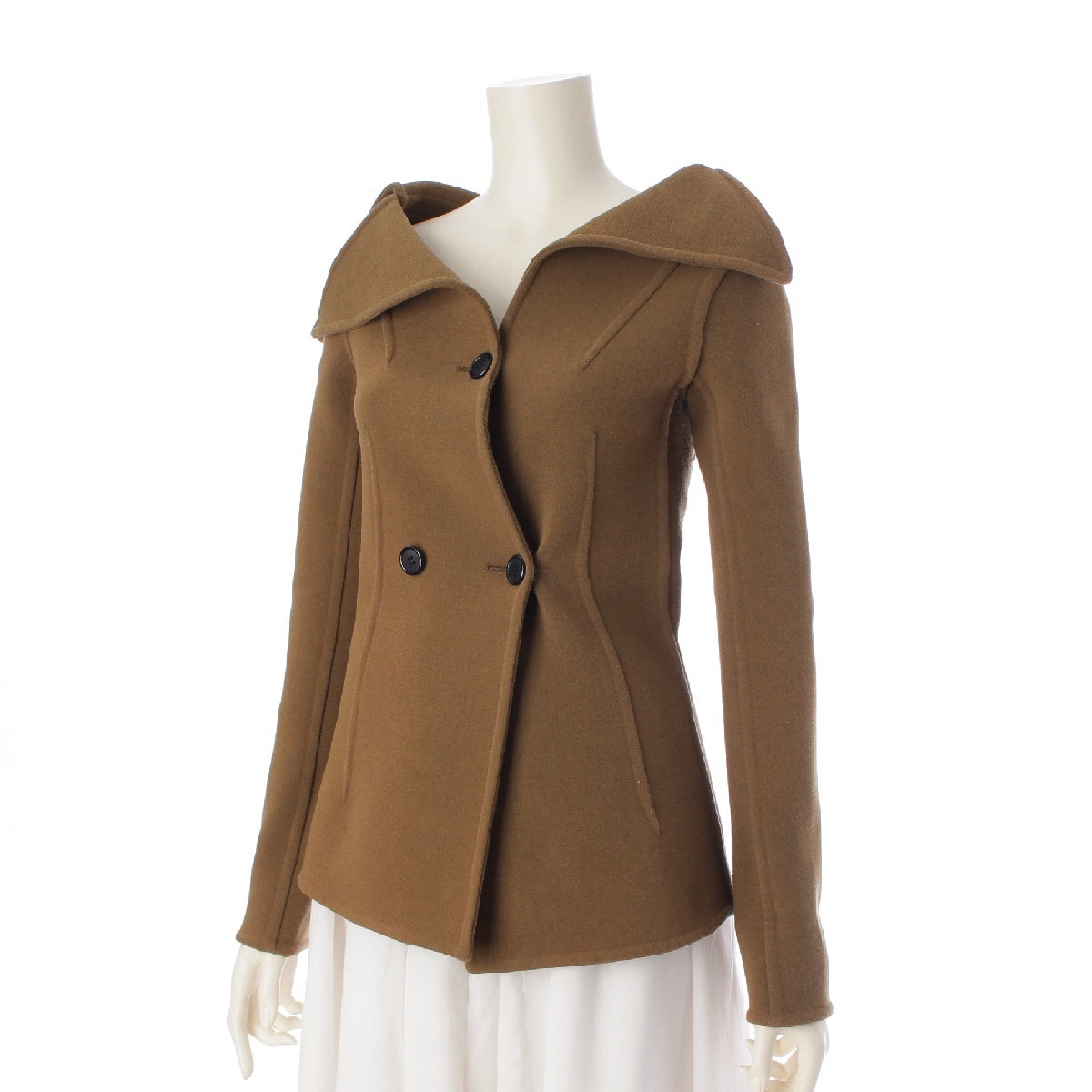 CELINE 14 years Phoebe period Virgin wool Foldover Color Jacket outer 2 5L50 Brown 34