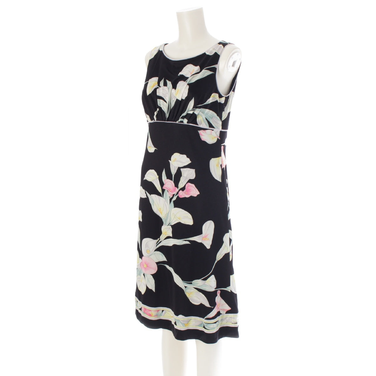 LEONARD Floral sleeveless one piece black 36