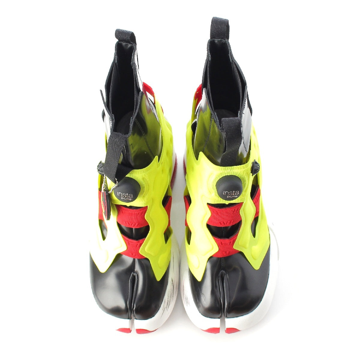 Maison Margiela × Reebok Tabi Instapump Fury Heel boots High-top sneakers shoes S34WU0023 Yellow red 37