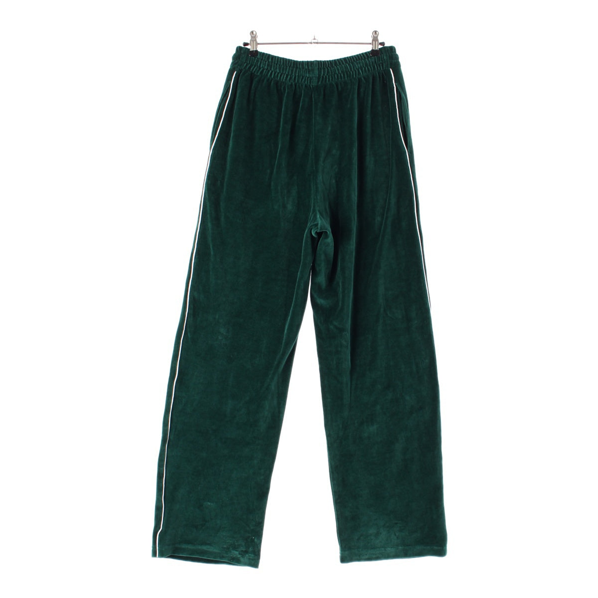 CELINE Cotton Velvet Logo Jersey Jogging Pants Tracksuit Bottoms 2Z403679I green M