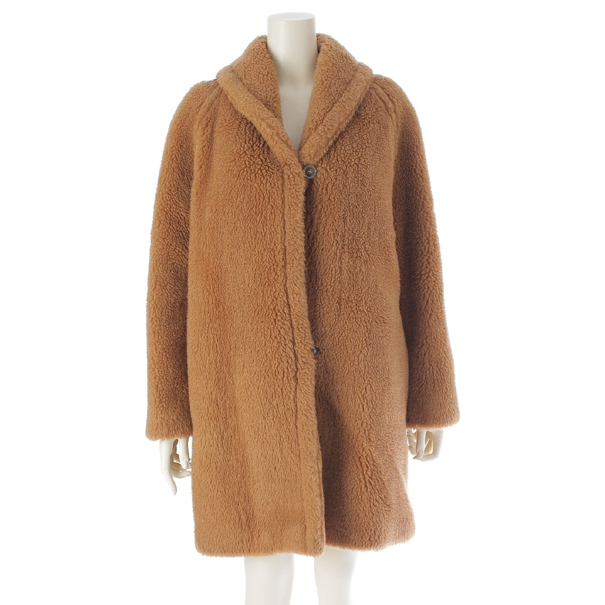 MAX MARA Camel Silk teddy bear icon coat outer 10860953  Brown 40