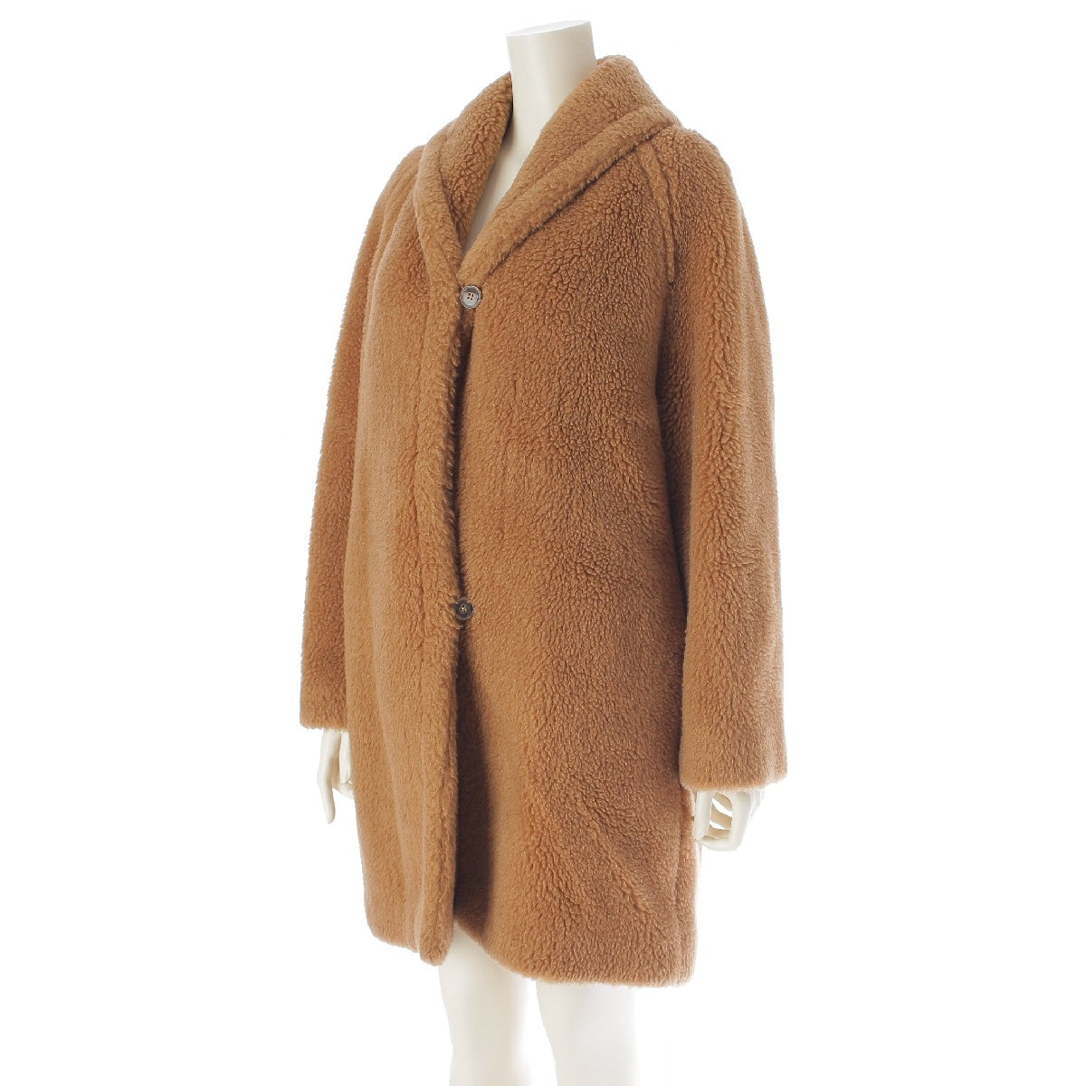 MAX MARA Camel Silk teddy bear icon coat outer 10860953  Brown 40