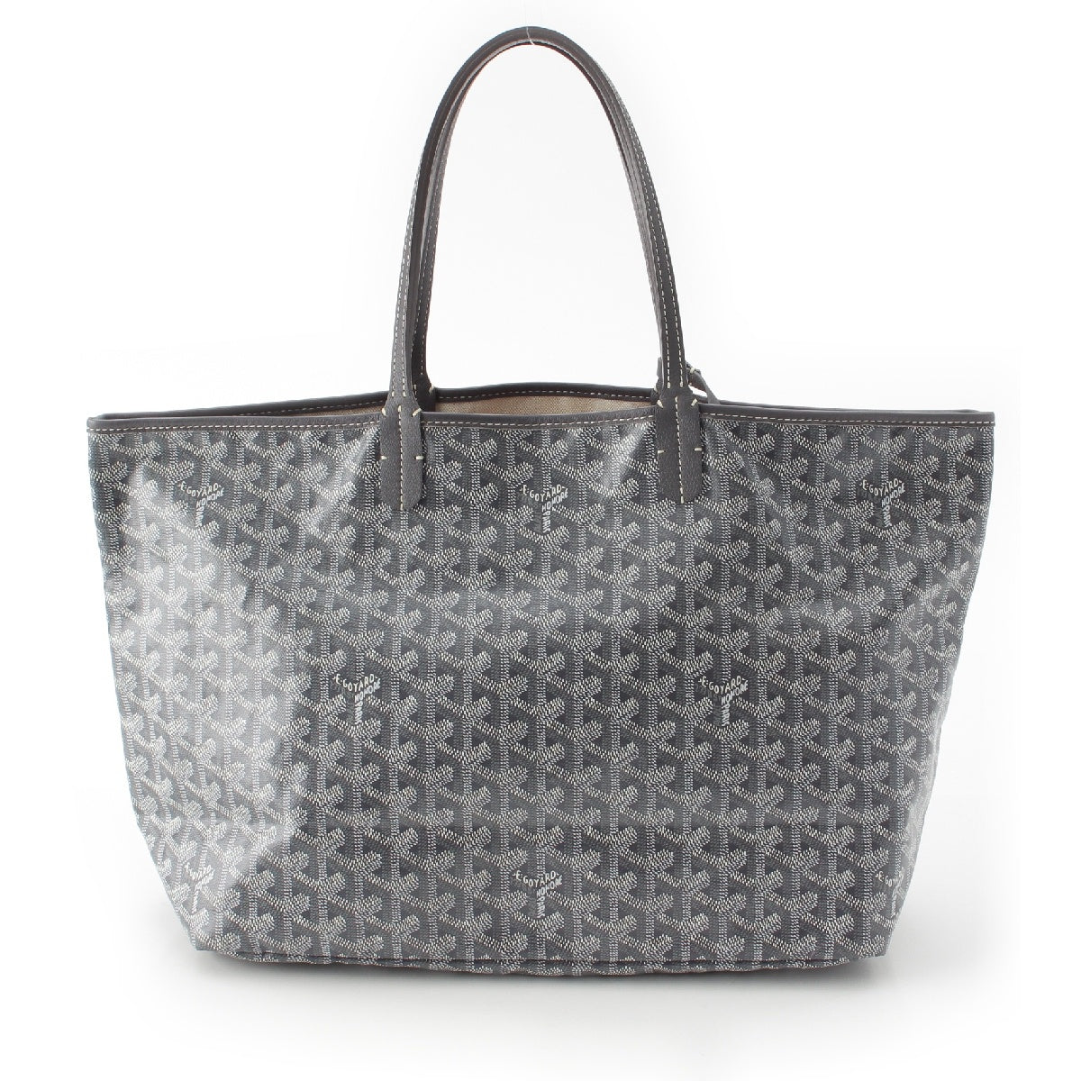 GOYARD Saint Louis PM Goyardine Herrybone with pouch Tote Bag gray