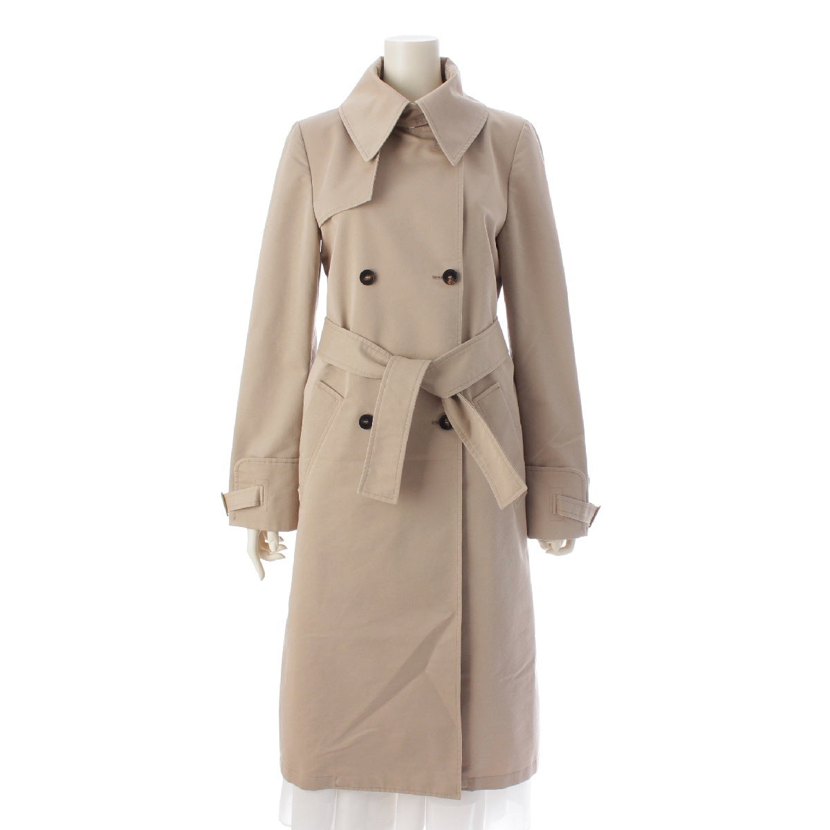 GUCCI 03 years Tom Ford cotton Belted Long trench coat outer 118107 beige 38