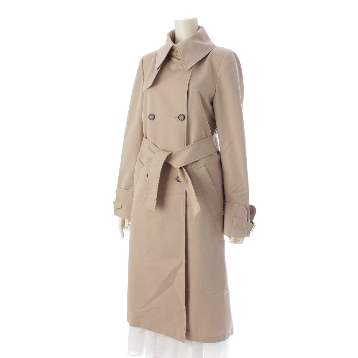 GUCCI 03 years Tom Ford cotton Belted Long trench coat outer 118107 beige 38