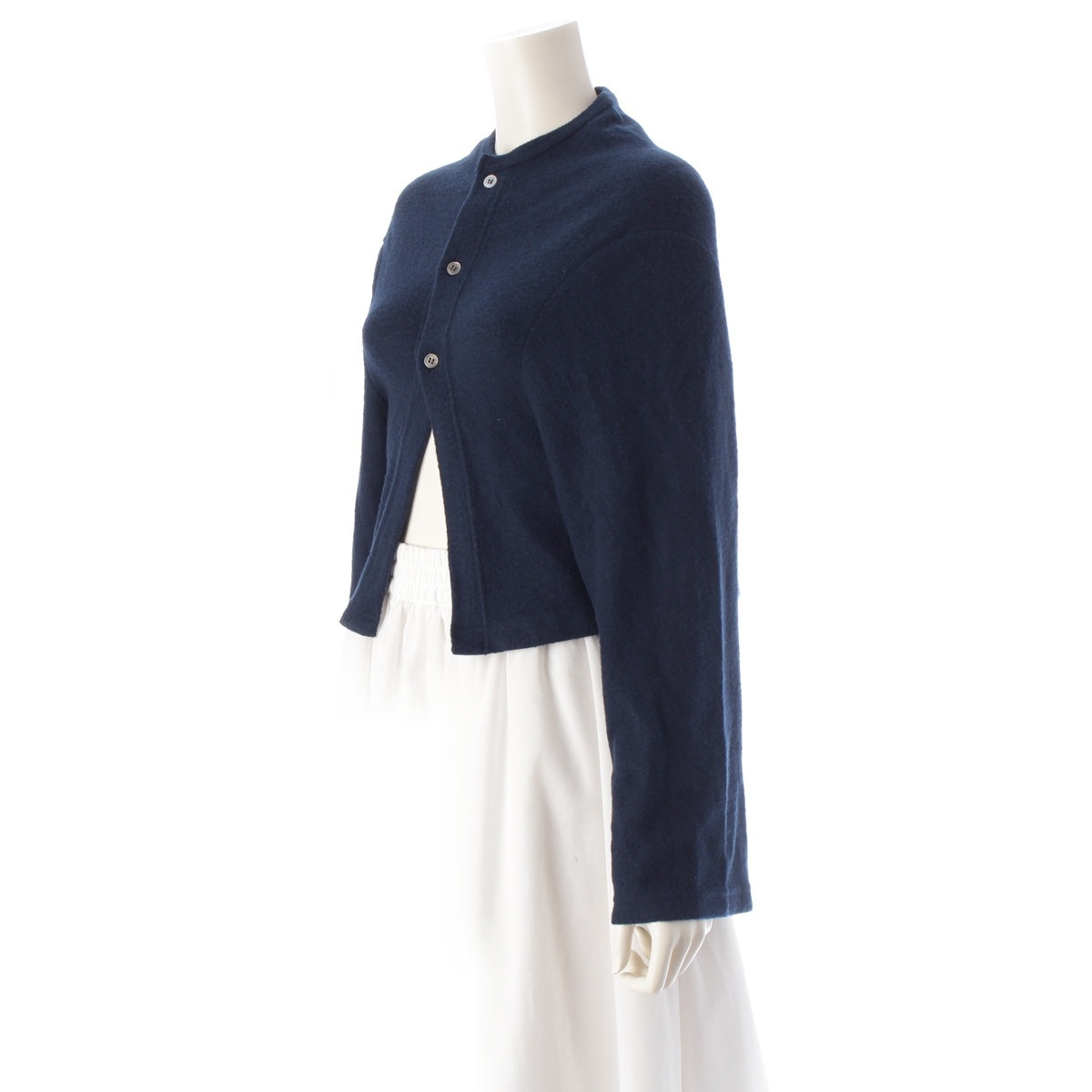 COMME des GARCONS Nylon Flat Garment Felt cardigan GT-040240 blue