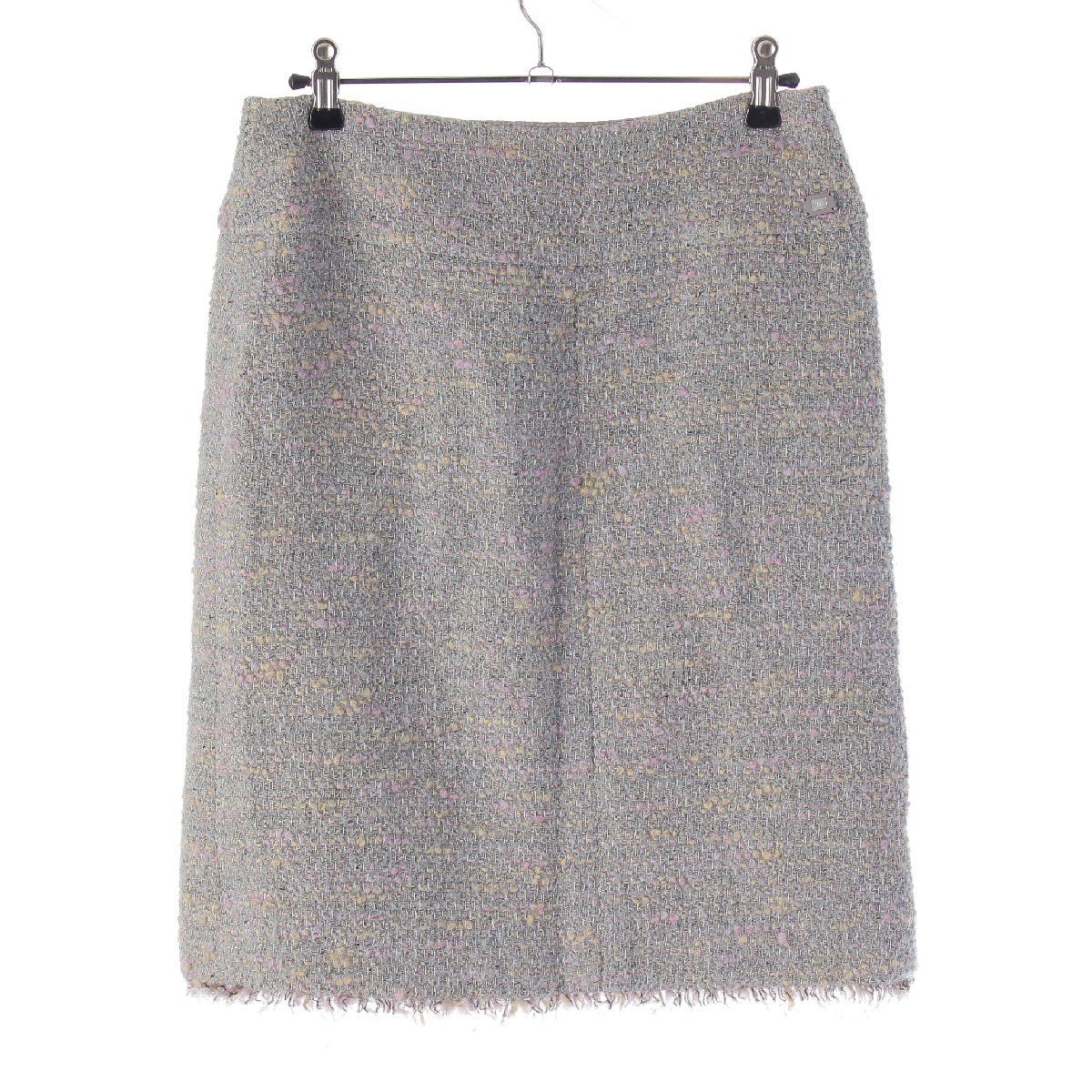 CHANEL 04A Tweed wool Tight Knee-length skirt P24503 purple 38