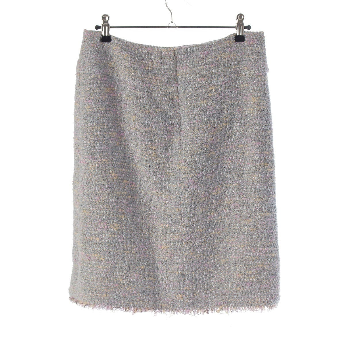 CHANEL 04A Tweed wool Tight Knee-length skirt P24503 purple 38