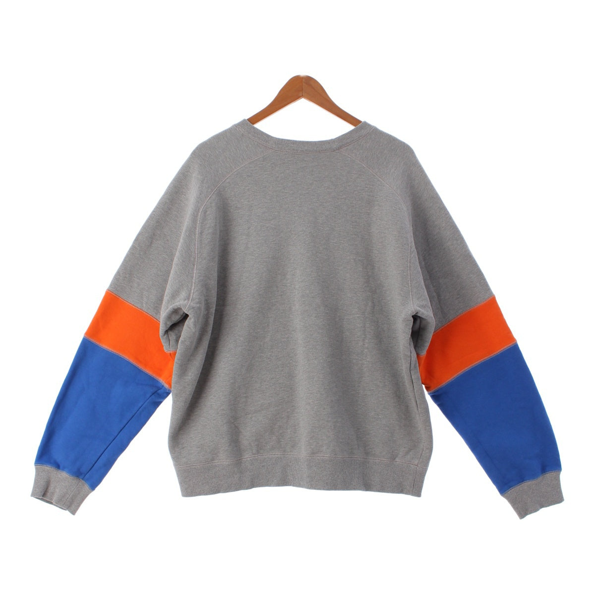 DIOR HOMME 21AW cotton Ski patch, fleece lining sweat trainer 213J650A0531 Grey Orange Blue XXL