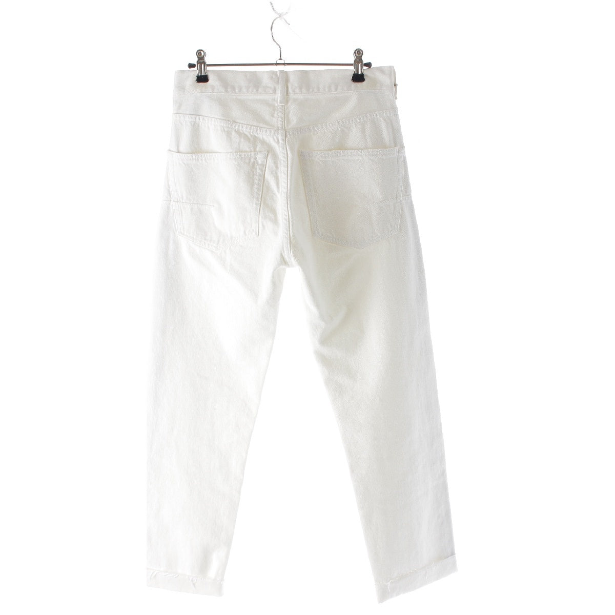 Dior cotton 01 Hem Logo Boyfriend Tapered Denim pants Jeans bottoms 912P01A3322 white 32