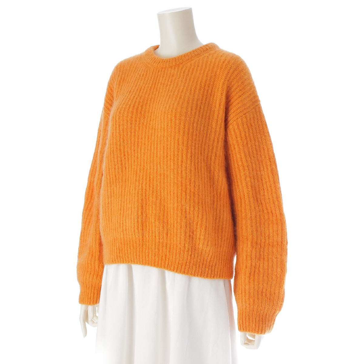 CELINE mohair Ribbed cocoon sleeves Mohair sweater tops 2A16T377N Orange XS