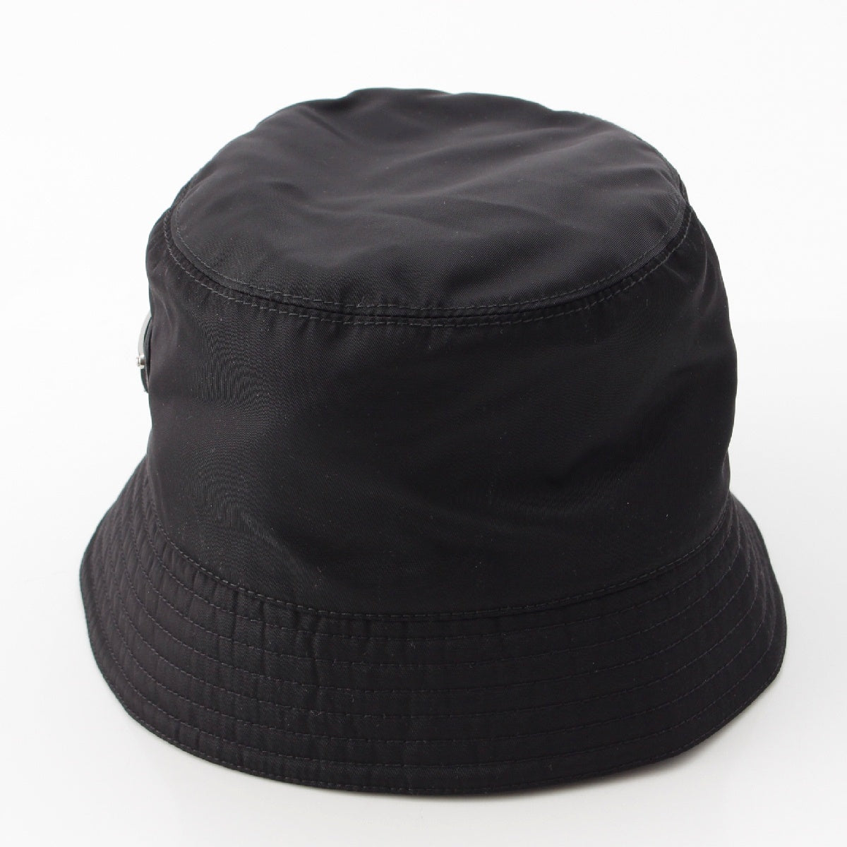 PRADA 21 years RE-NYLON Triangle logo, triangle plate, bucket hat hat 1HC137 black M