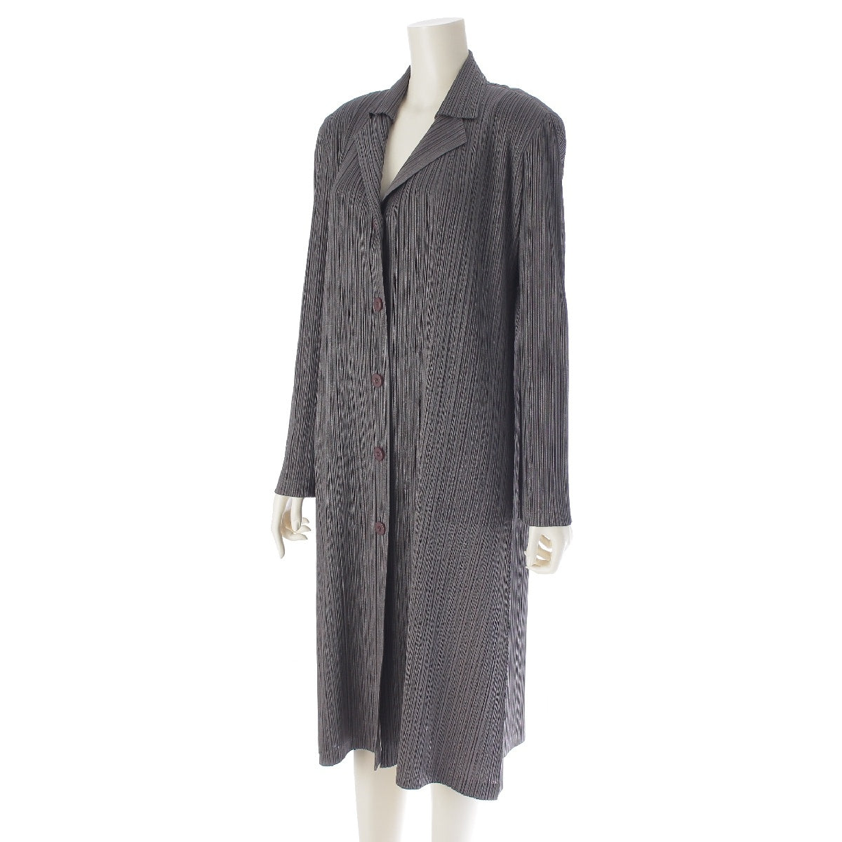 PLEATS PLEASE ISSEY  long coat outer PP43-JA432 gray 3