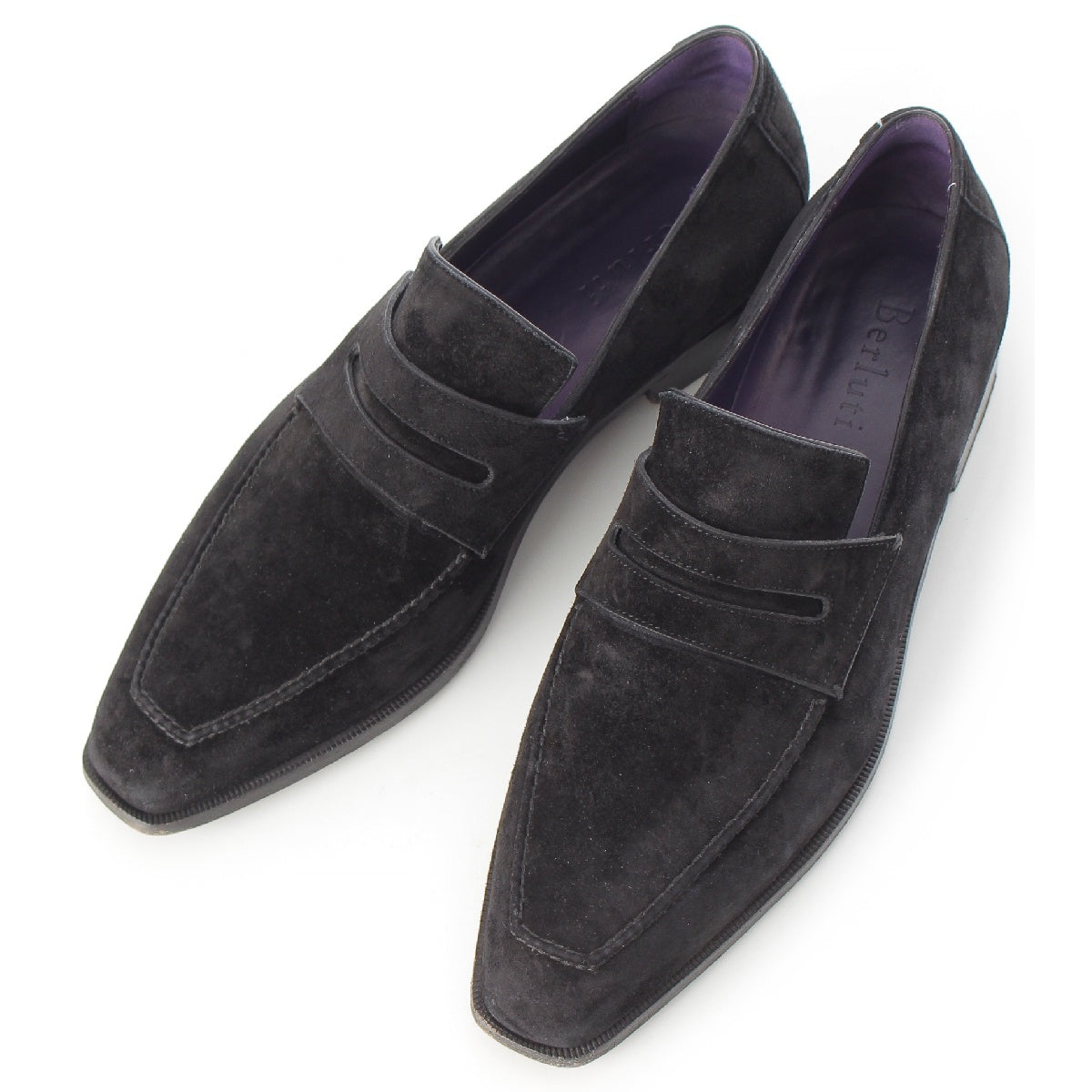 Berluti suede Andy loafers Dress shoes black 8