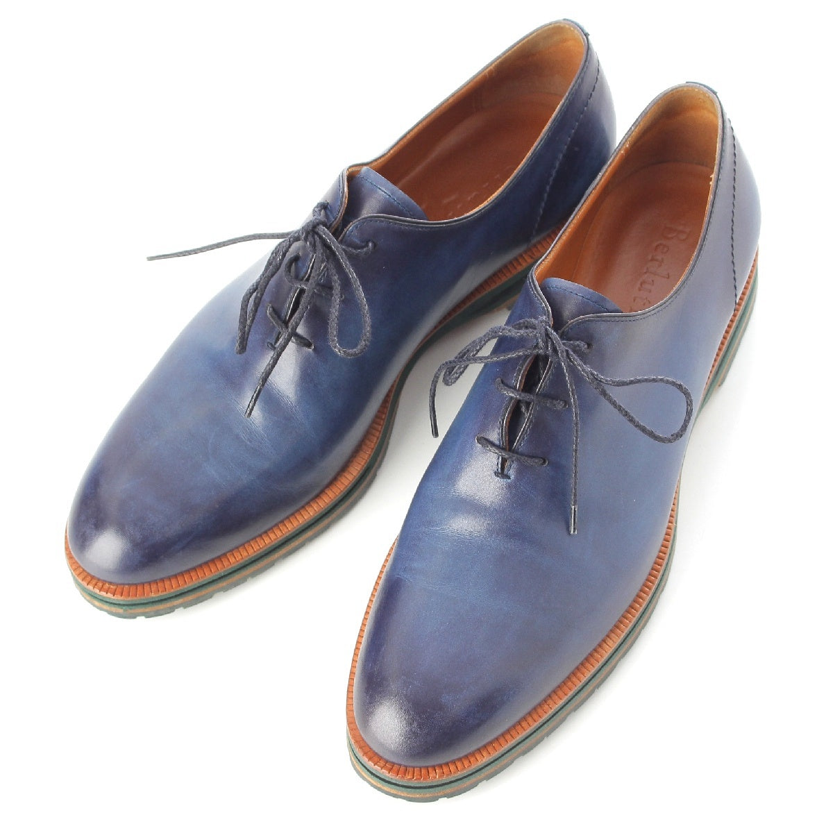 Berluti leather Alessio Lace-up Dress shoes blue 8.5