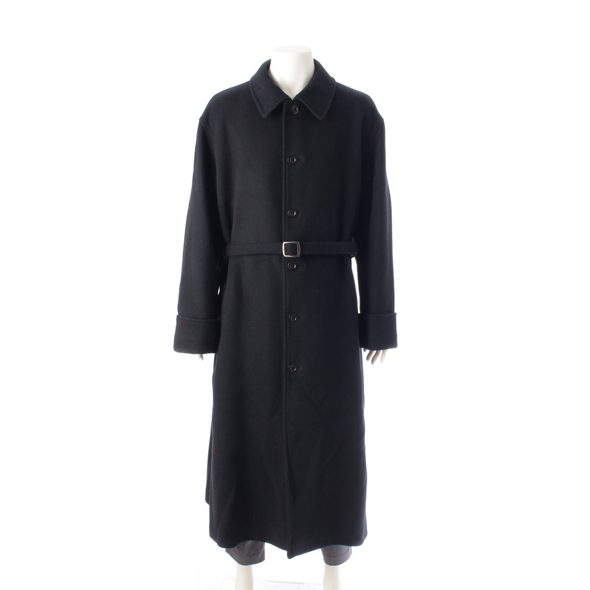 Yohji Yamamoto POUR HOMME 98AW Wool nylon Belt Long coat outer HY-C14-119 black M