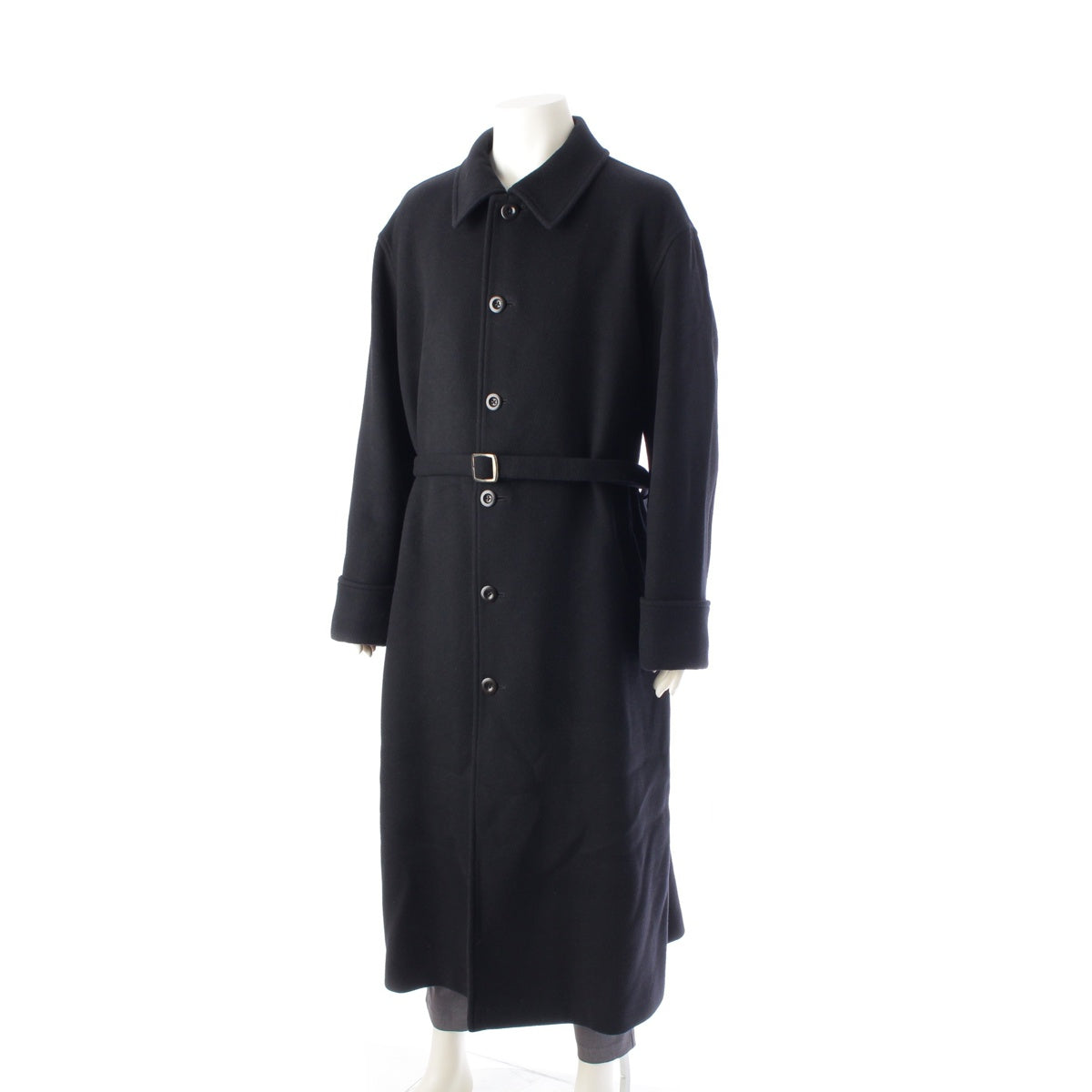 Yohji Yamamoto POUR HOMME 98AW Wool nylon Belt Long coat outer HY-C14-119 black M