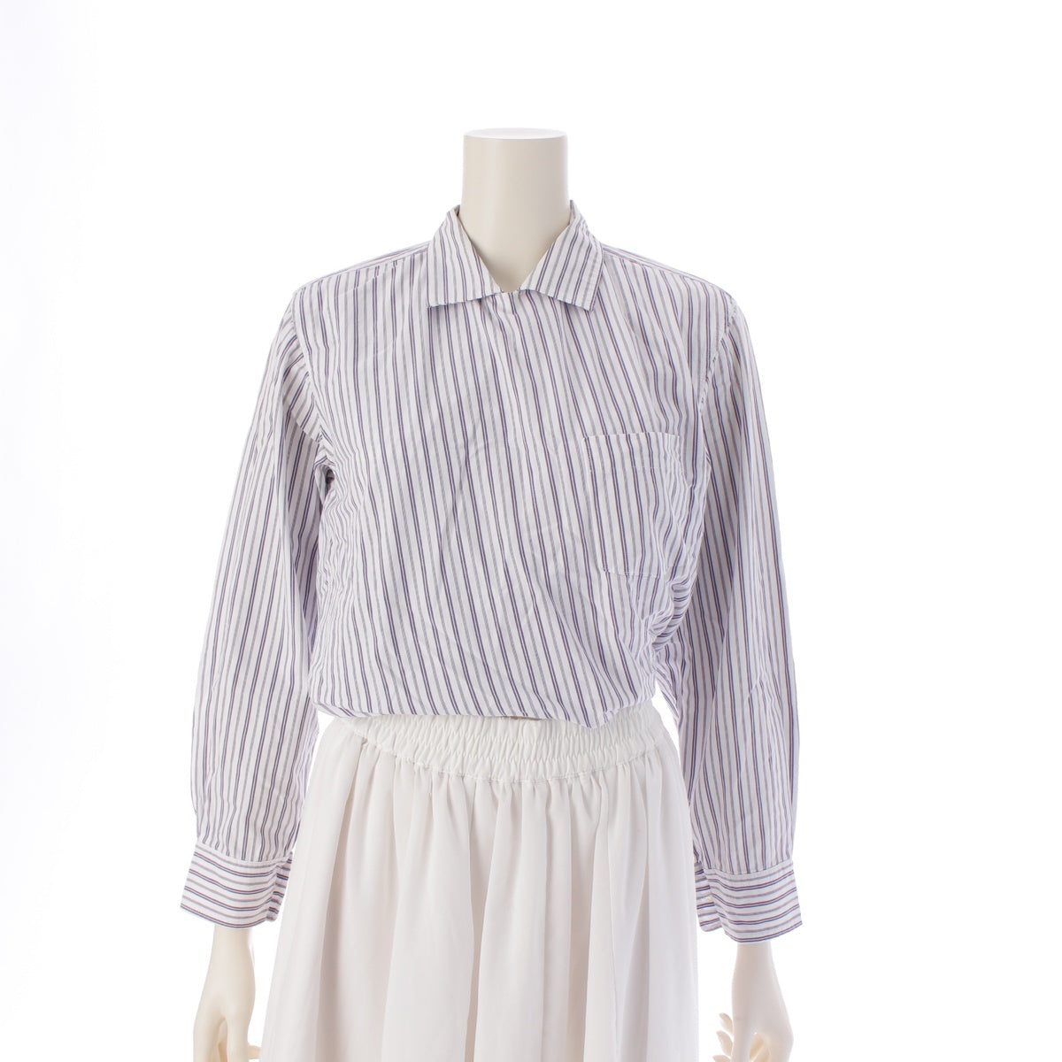 tricot COMME des GARCONS 80S cotton Stripe Design L/S Long sleeve shirt tops white