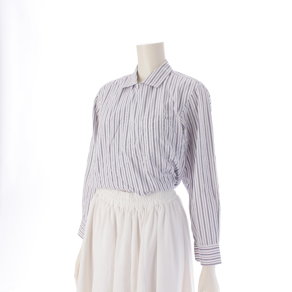 tricot COMME des GARCONS 80S cotton Stripe Design L/S Long sleeve shirt tops white