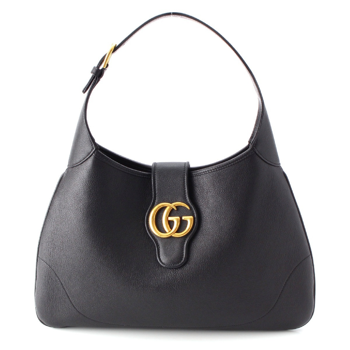 GUCCI leather Aphrodite Medium Shoulder Bag black