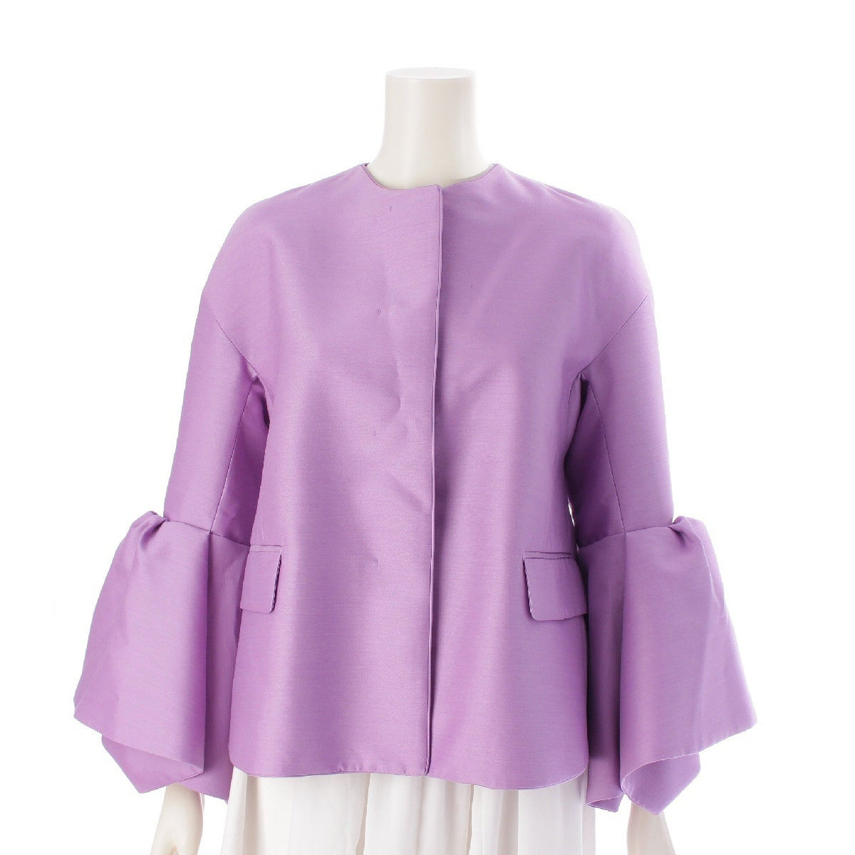 Drawer 21 years Wool silk Flared puff sleeves No color jacket outer 6522-299-0657 lilac 36