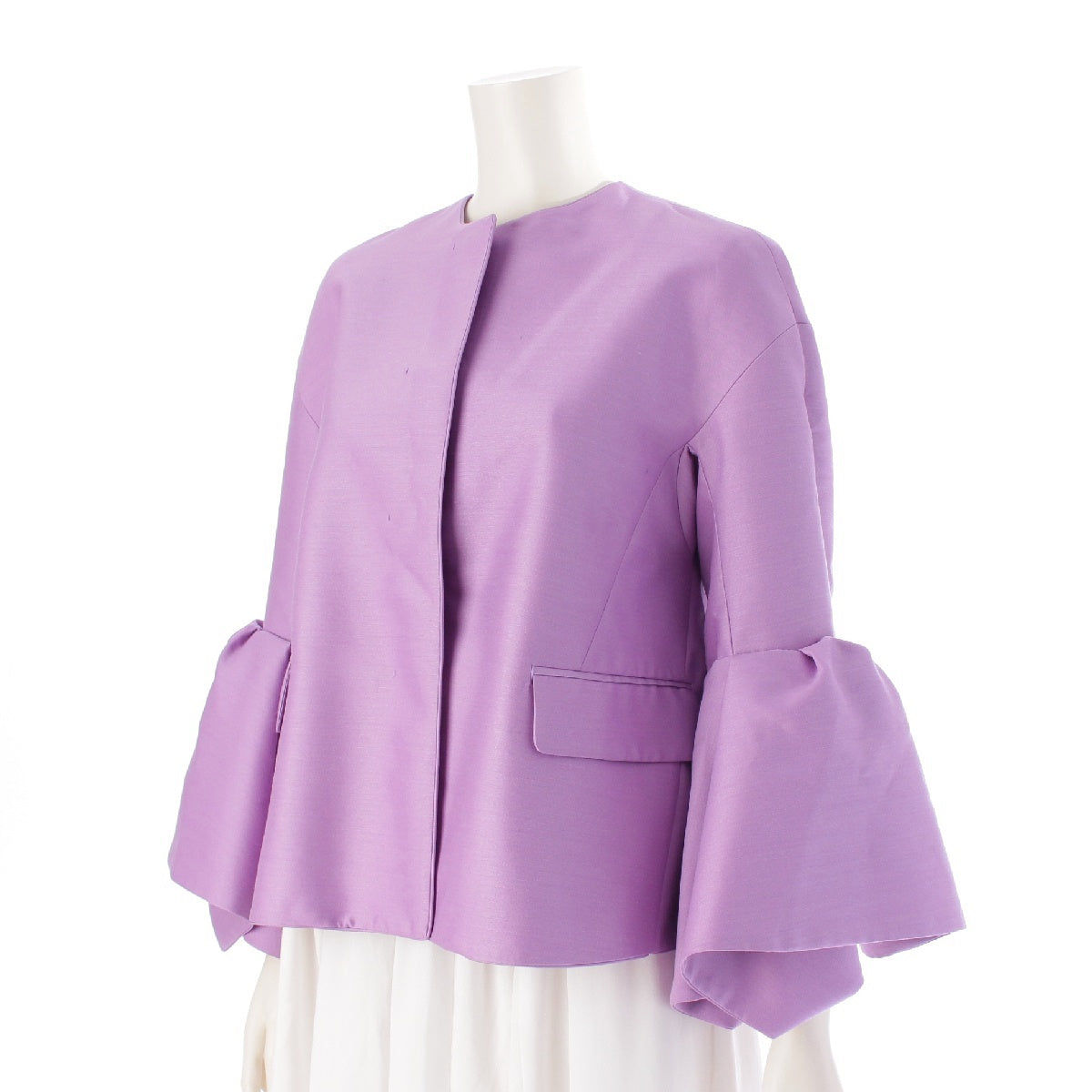 Drawer 21 years Wool silk Flared puff sleeves No color jacket outer 6522-299-0657 lilac 36