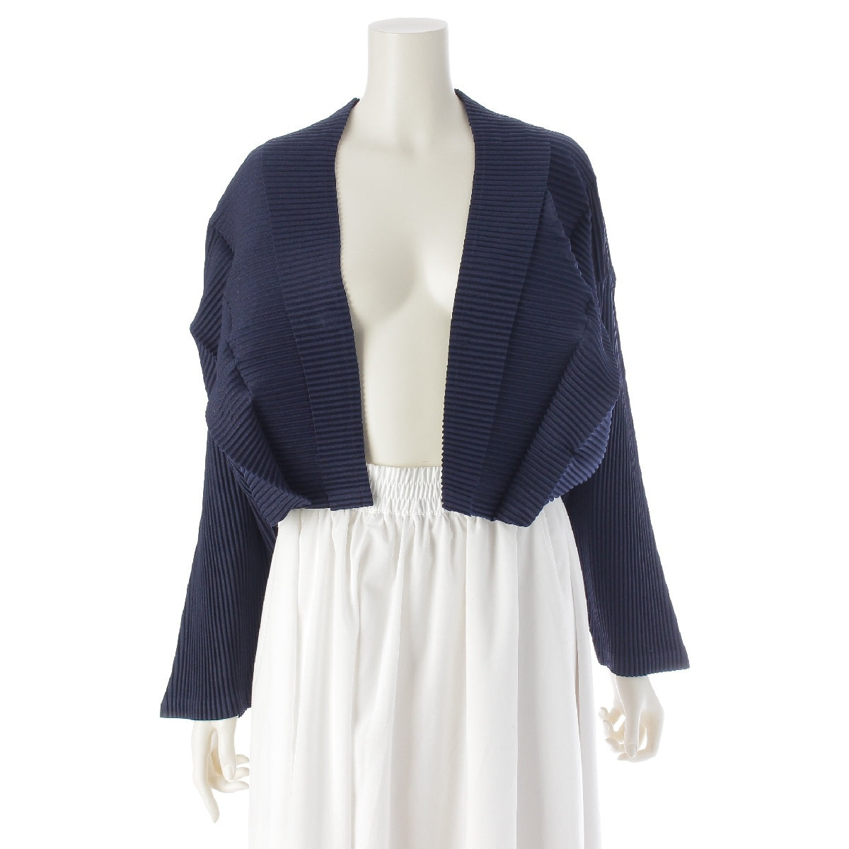 ISSEY MIYAKE polyester Transformed 3D Painted cardigan Bolero Tops IM91FO152 Navy 2