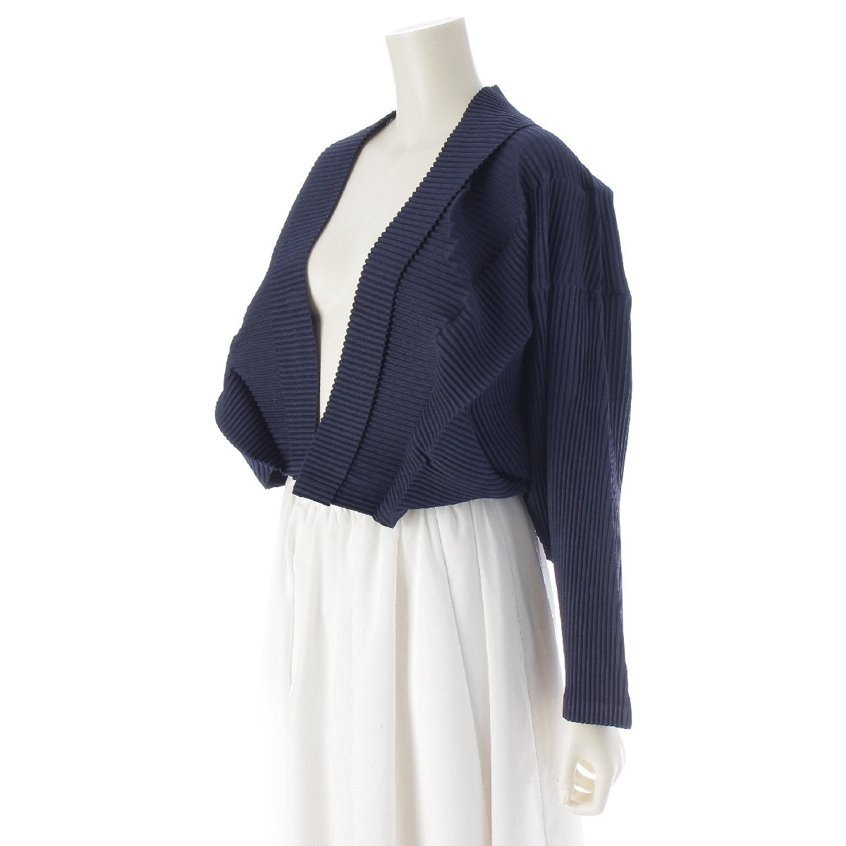 ISSEY MIYAKE polyester Transformed 3D Painted cardigan Bolero Tops IM91FO152 Navy 2