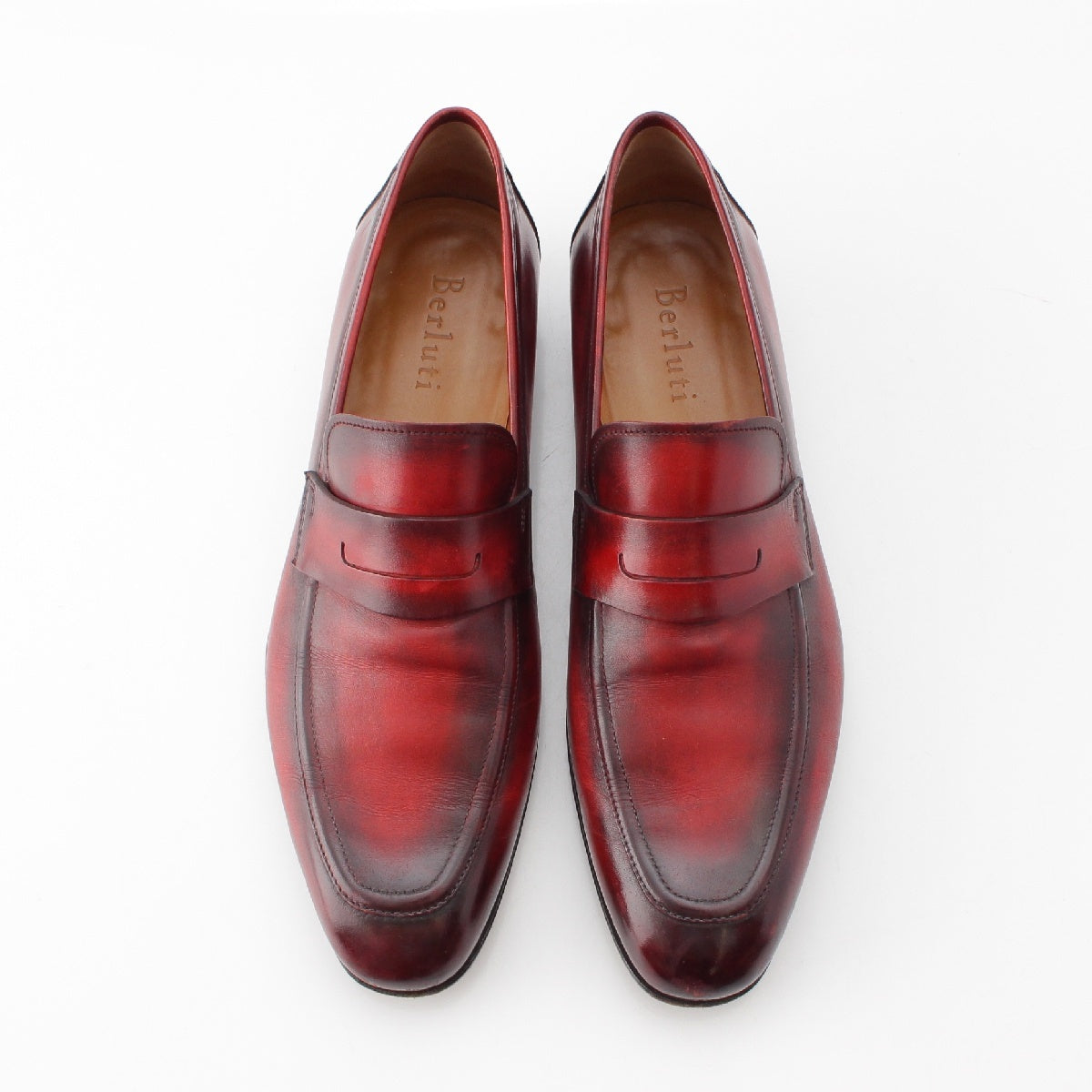Berluti Patine leather loafers Business shoes Dress shoes Red 8