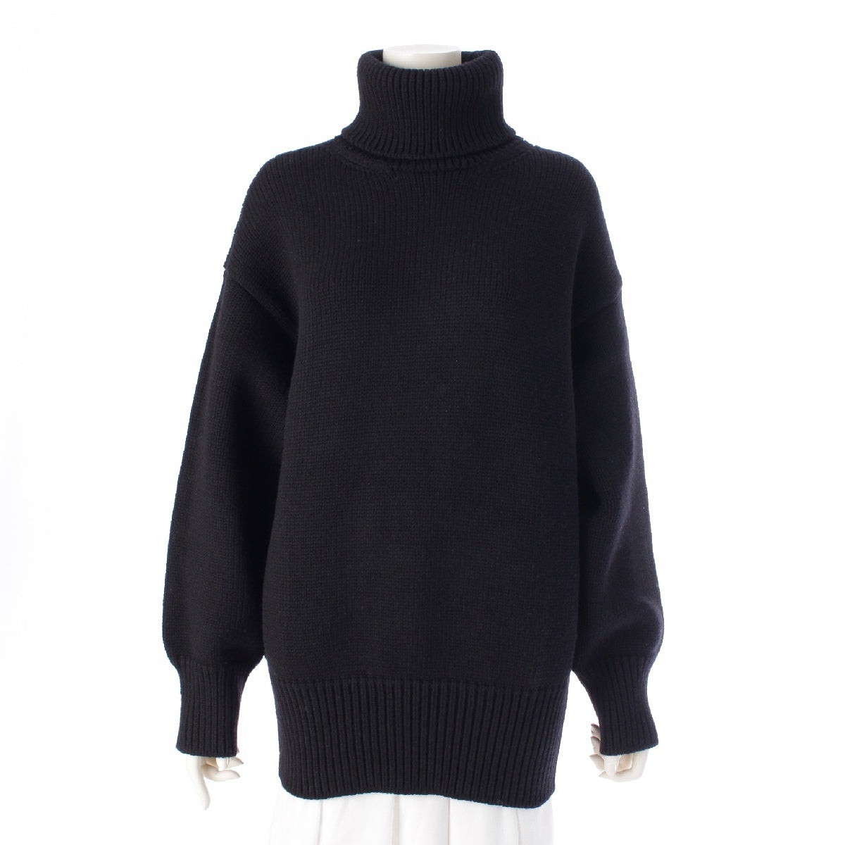 THE ROW wool turtleneck knit Sweater tops 6803‐Y573 black XS