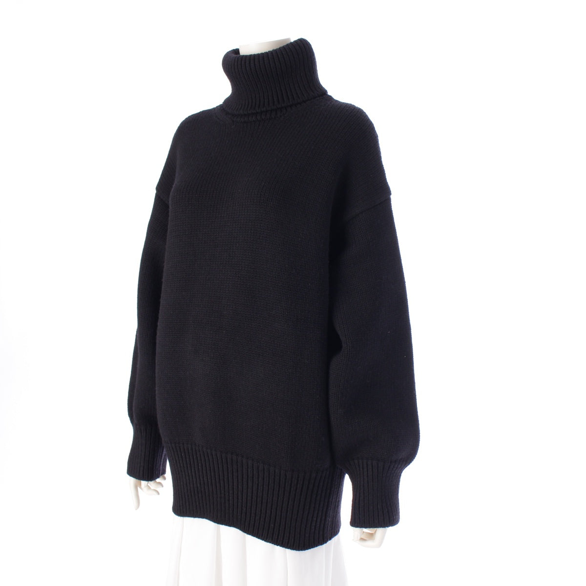 THE ROW wool turtleneck knit Sweater tops 6803‐Y573 black XS