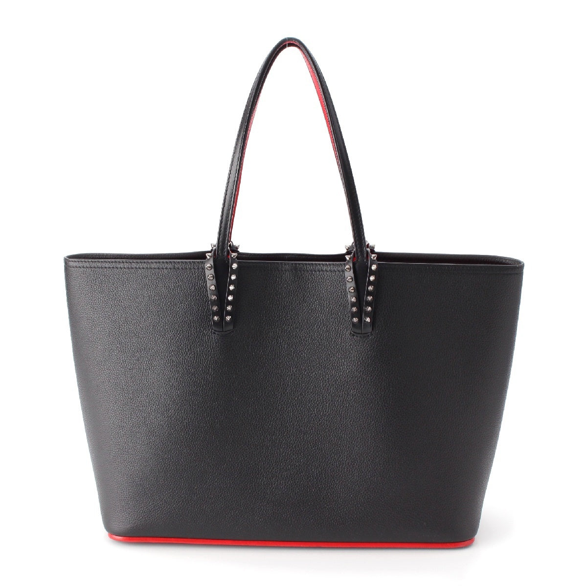 Christian Louboutin CABATA leather Pouch with studs Tote Bag 3205218CM53 black