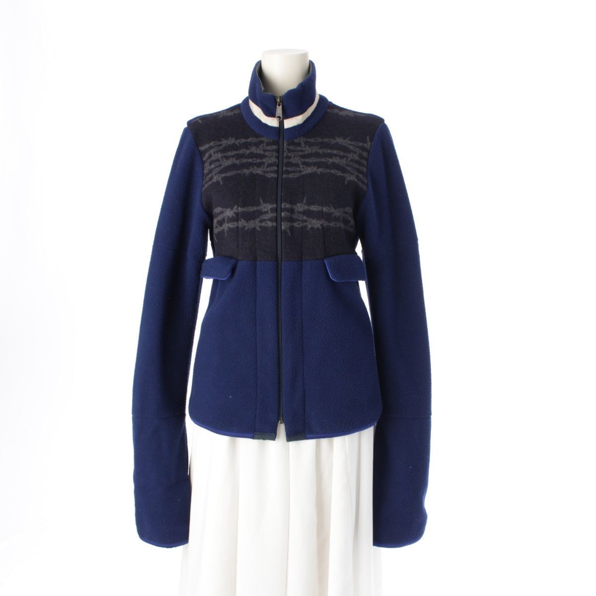 UNDERCOVER 96AW WIRE Period Vintage Barbed Wire Fleece Jacket UC-6W-JK-11 blue