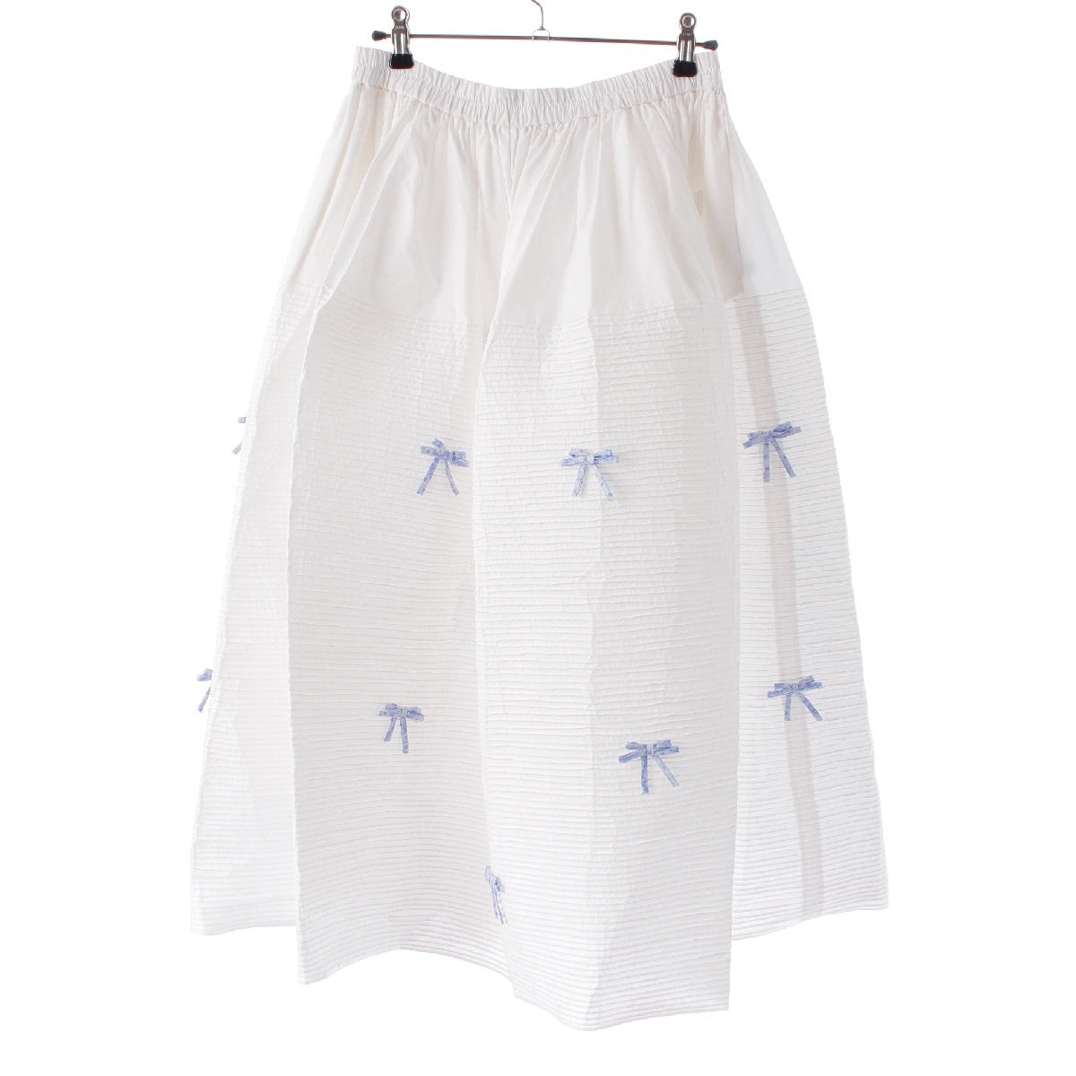 Horror Vacui 24 years cotton Wrinkles ribbon flare skirt 24060910002610 White light blue S