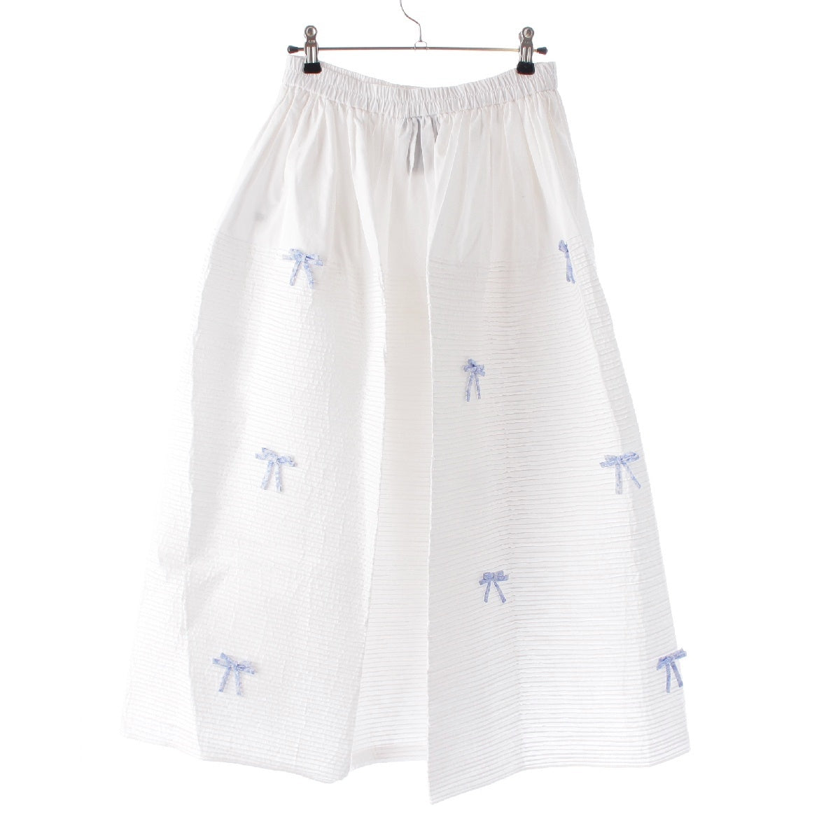 Horror Vacui 24 years cotton Wrinkles ribbon flare skirt 24060910002610 White light blue S