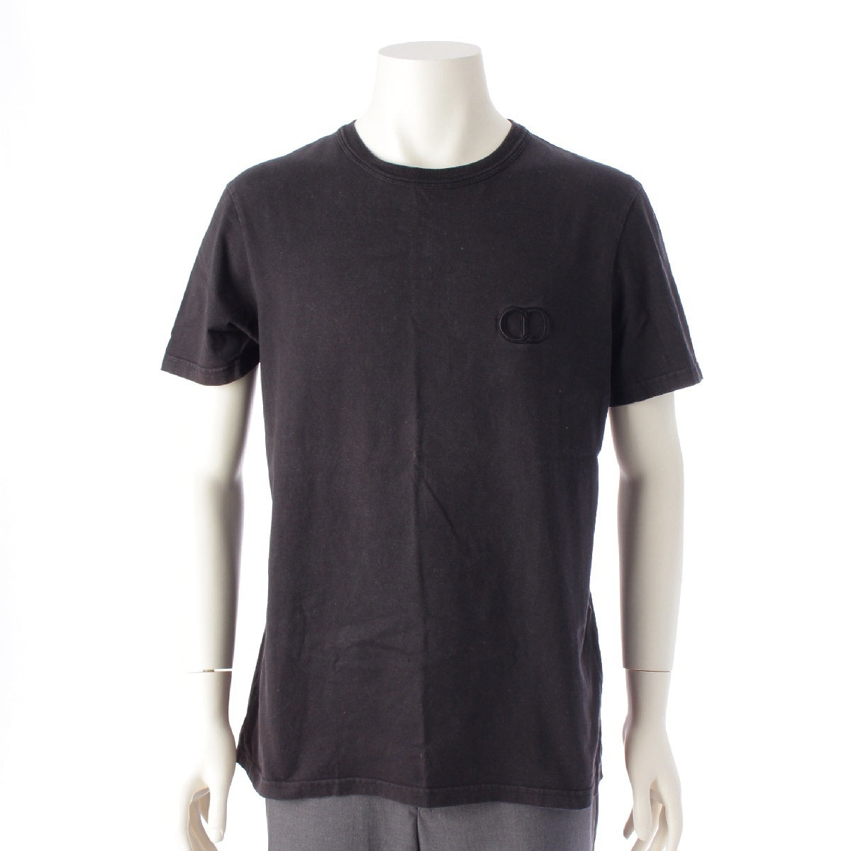 Dior cotton Icon CD logo embroidery Short sleeve T-shirt Tops cut 013J600A0677 black M