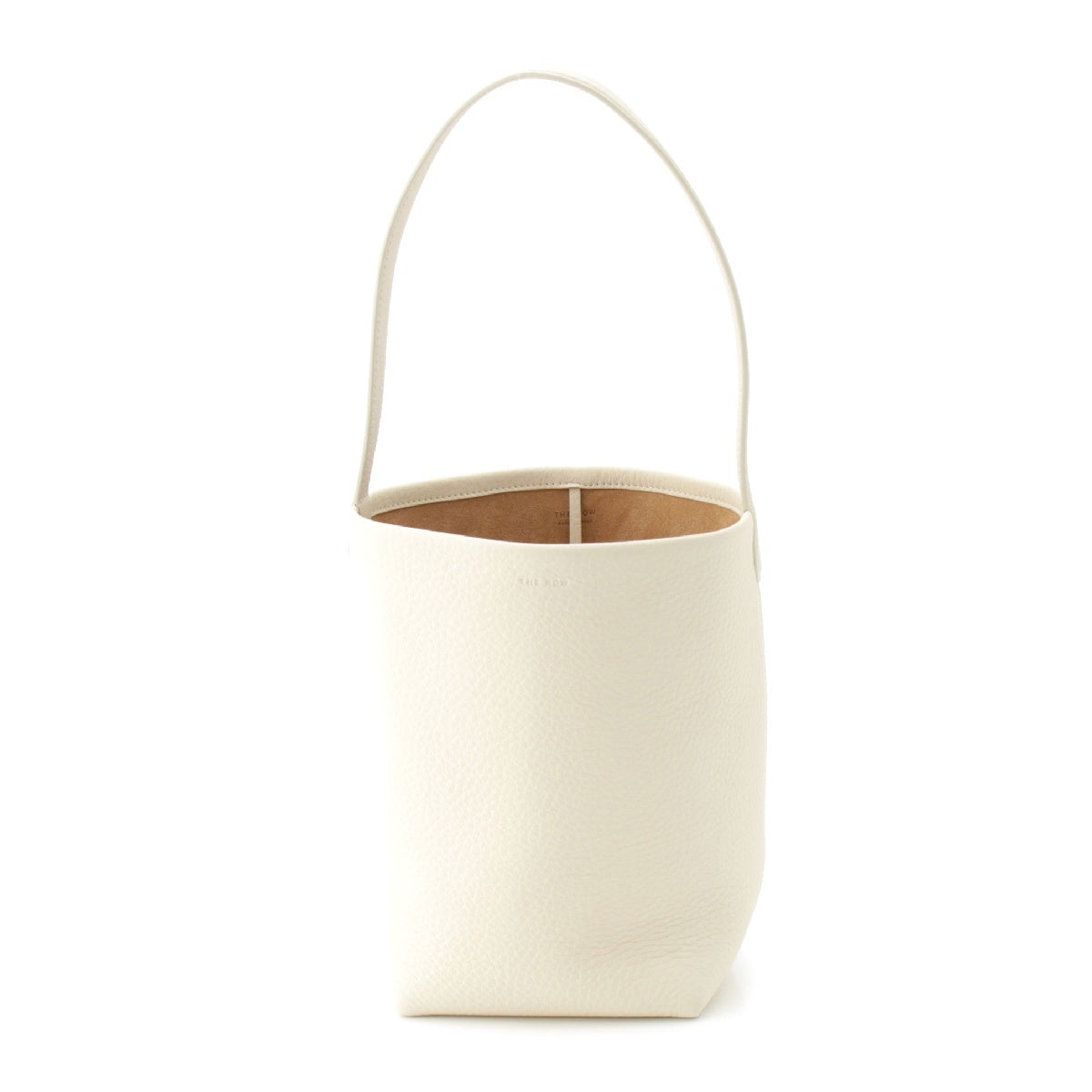 THE ROW Rain Calfskin Leather N/S Park tote small one belt handbag Tote Bag Ivory off-white