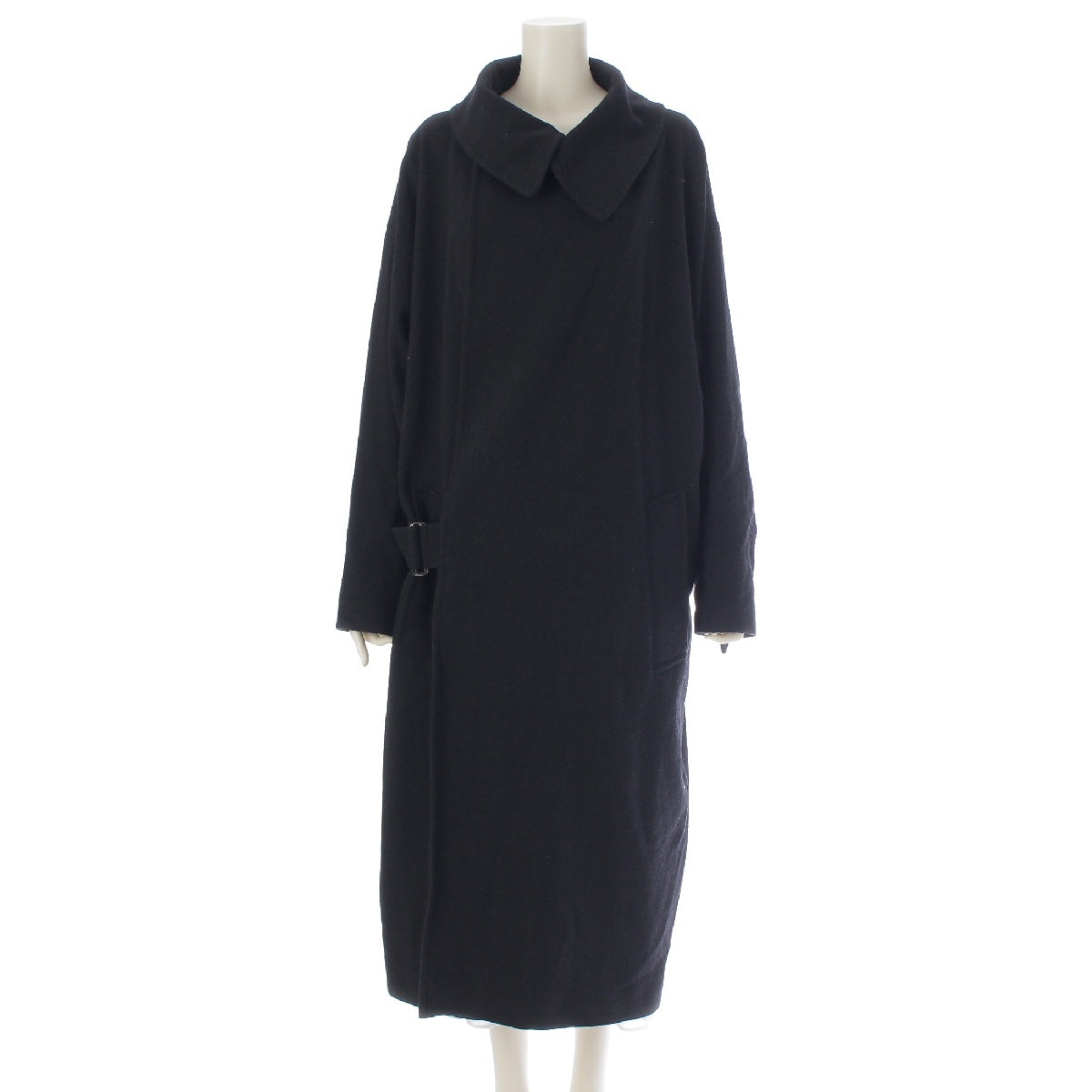 Y's 23AW wool Belted Over Long coat outer YJ-C02-103 black 1