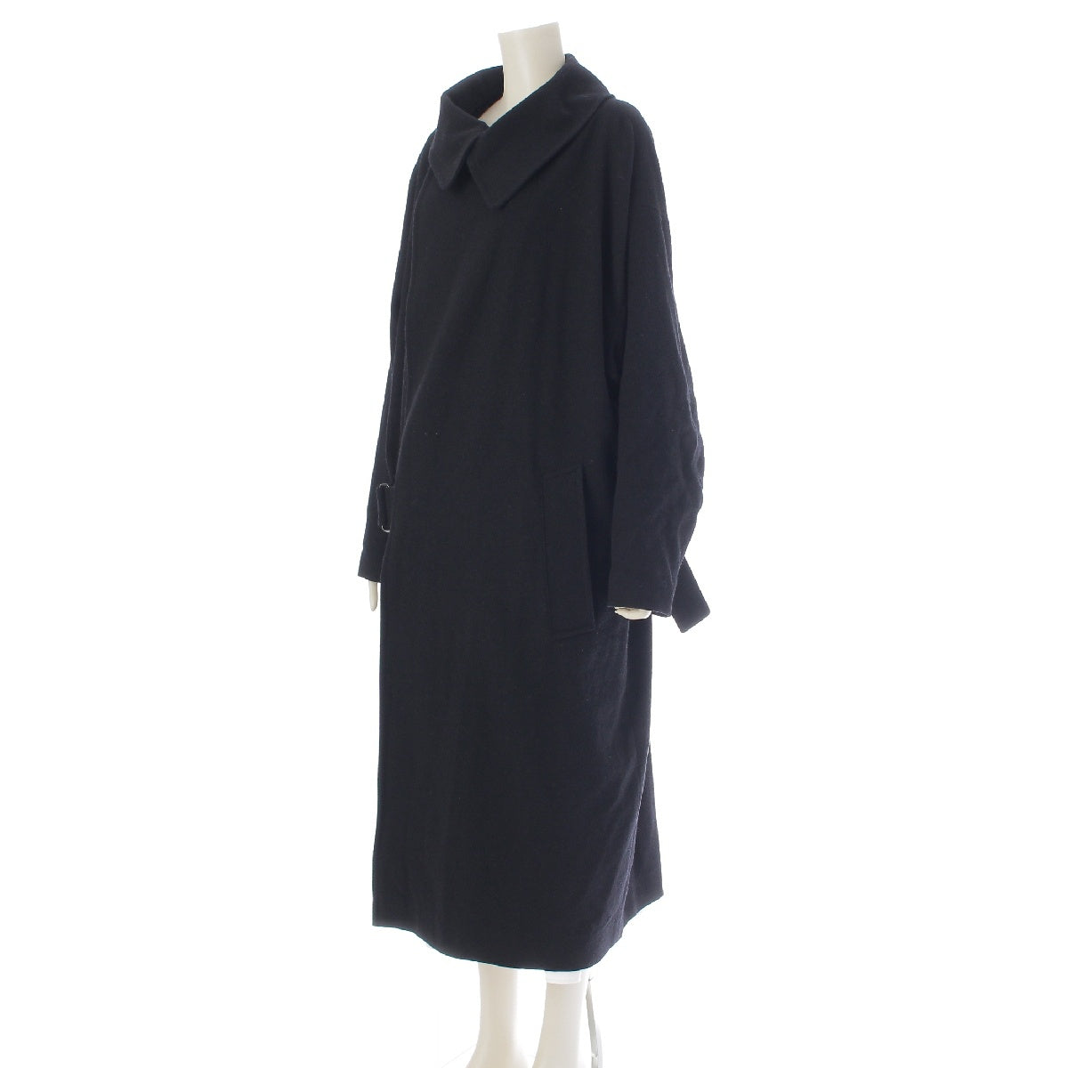 Y's 23AW wool Belted Over Long coat outer YJ-C02-103 black 1