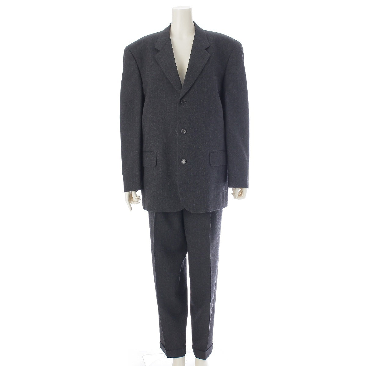 COMME des GARCONS HOMME 99AW 90s wool 2-pleat tapered 3B tailored jacket Pants setup suit HS-07004M gray M