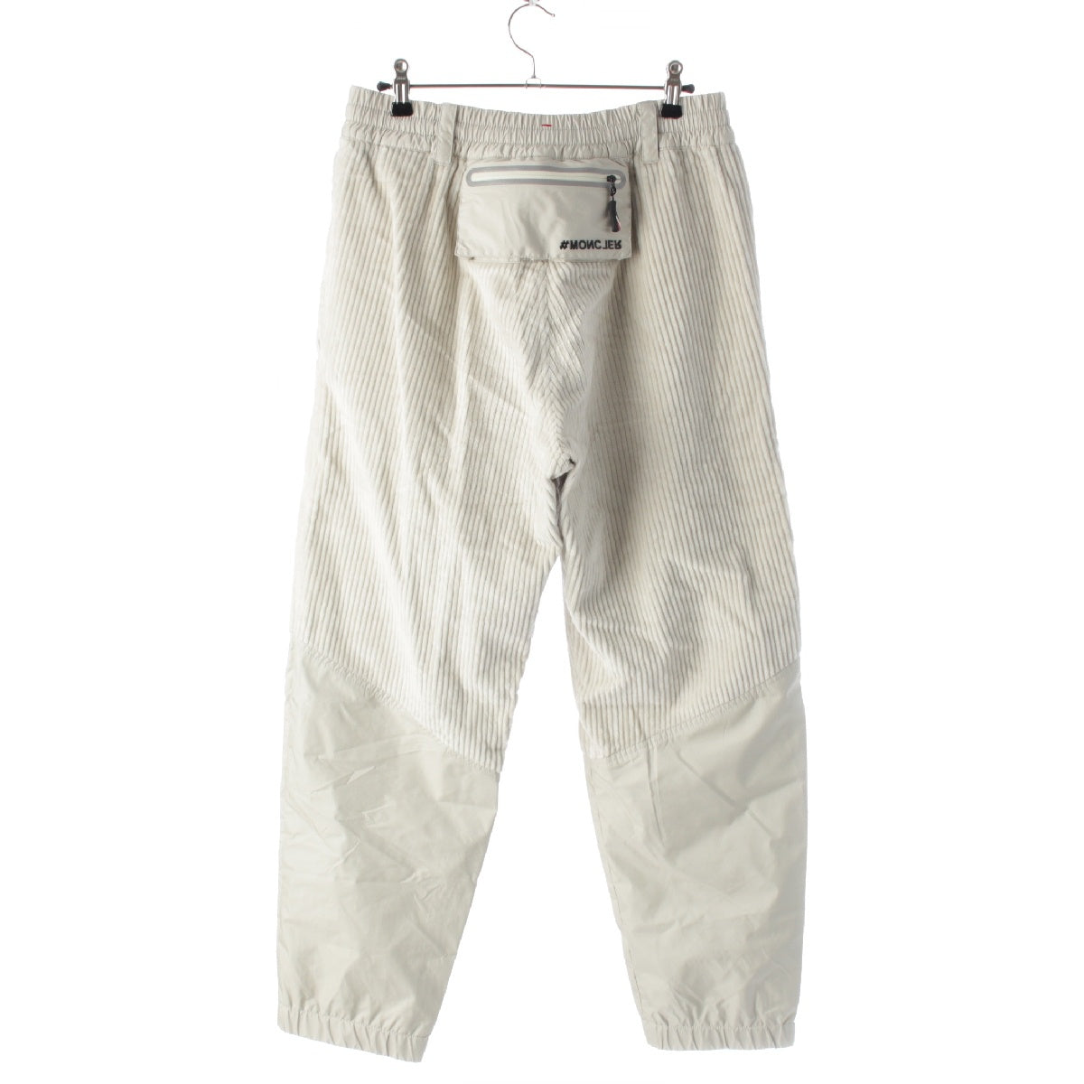 MONCLER 22 years PANTALONE SPORTIVO Logo Corduroy Pants Bottoms Ivory 44