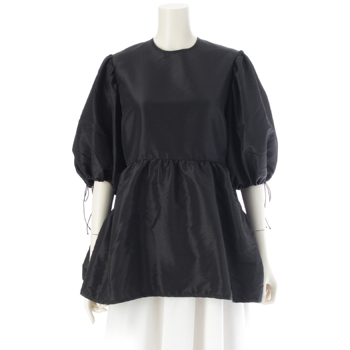 Cecilie Bahnsen 21 years Nylon LULU TOP puff sleeve tops SC21‐0001 black UK12 US8