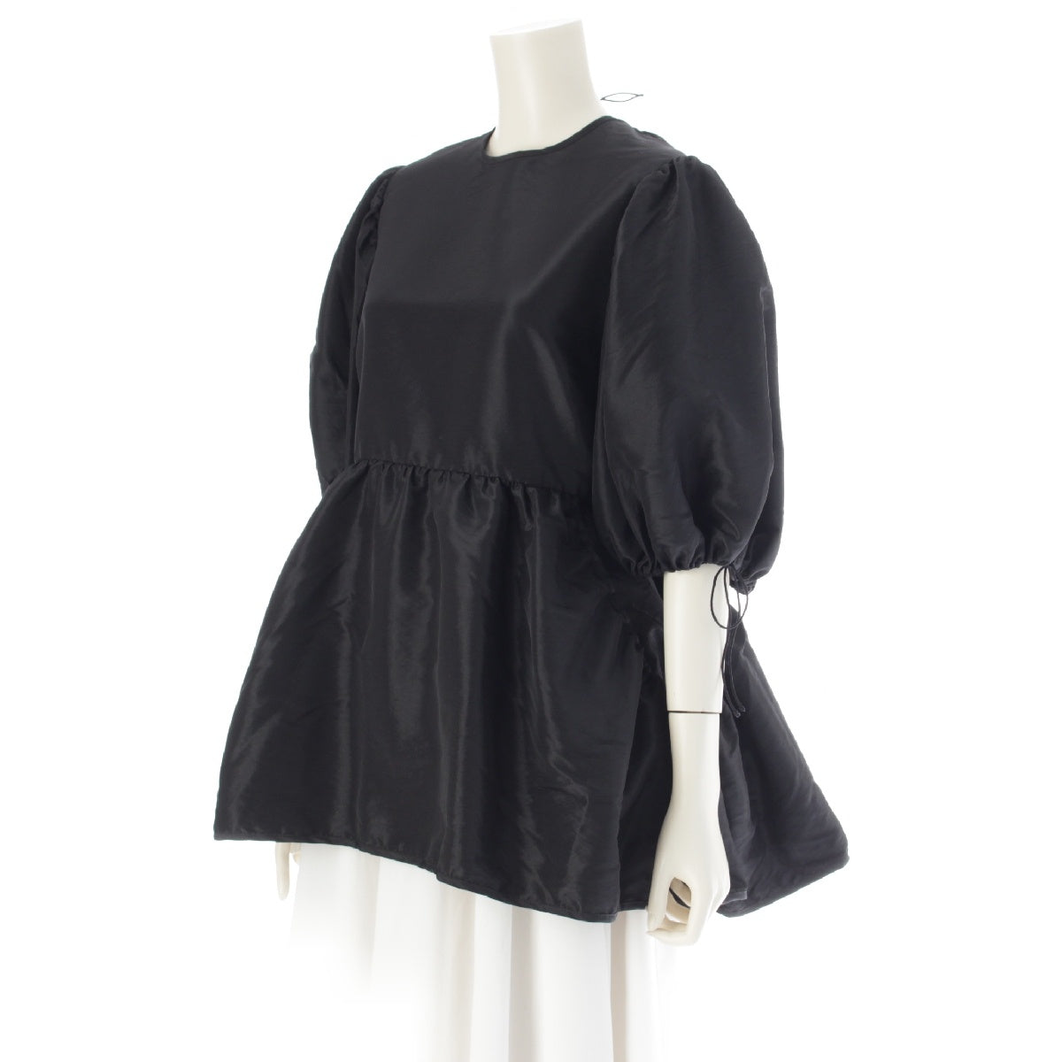 Cecilie Bahnsen 21 years Nylon LULU TOP puff sleeve tops SC21‐0001 black UK12 US8