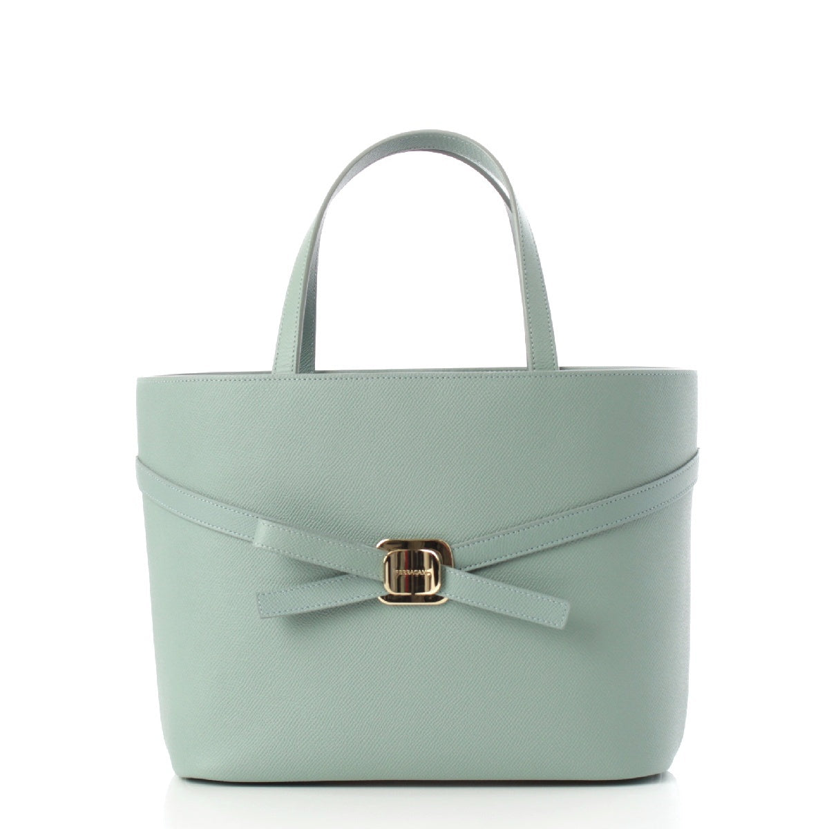 Salvatore Ferragamo leather Vara Ribbon 2way Hand Tote Bag bag mint